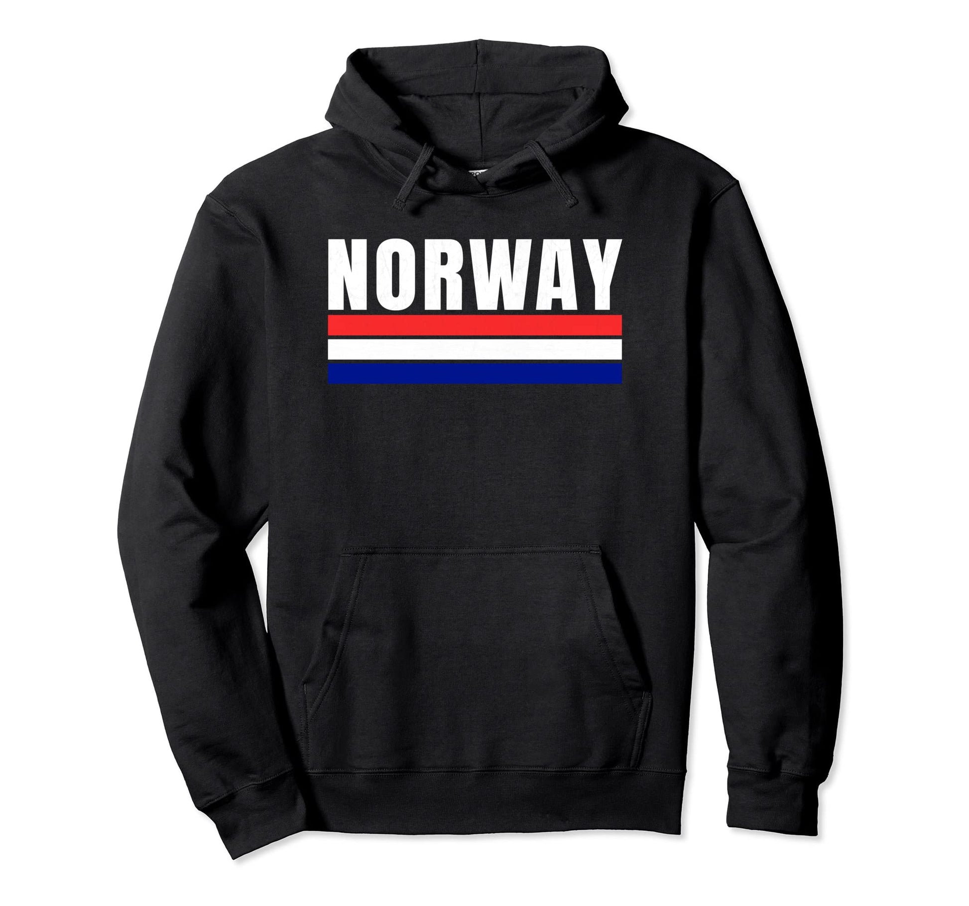 Norway Red White Blue Norwegian Fan Gear Hoodie - Novelty Apparel Unisex - T-Shirt, Sweatshirt, Hoodie