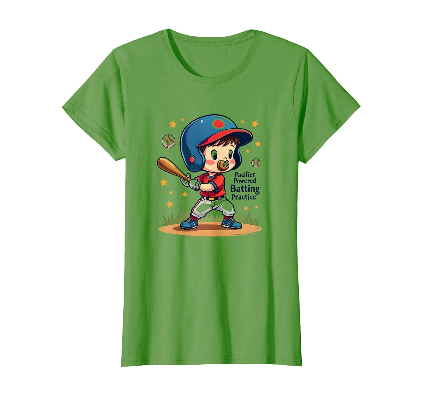 Pacifier Powered Batting Practice T-Shirt - Unique Graphic for Adults - T-Shirt, Sweatshirt, Hoodie