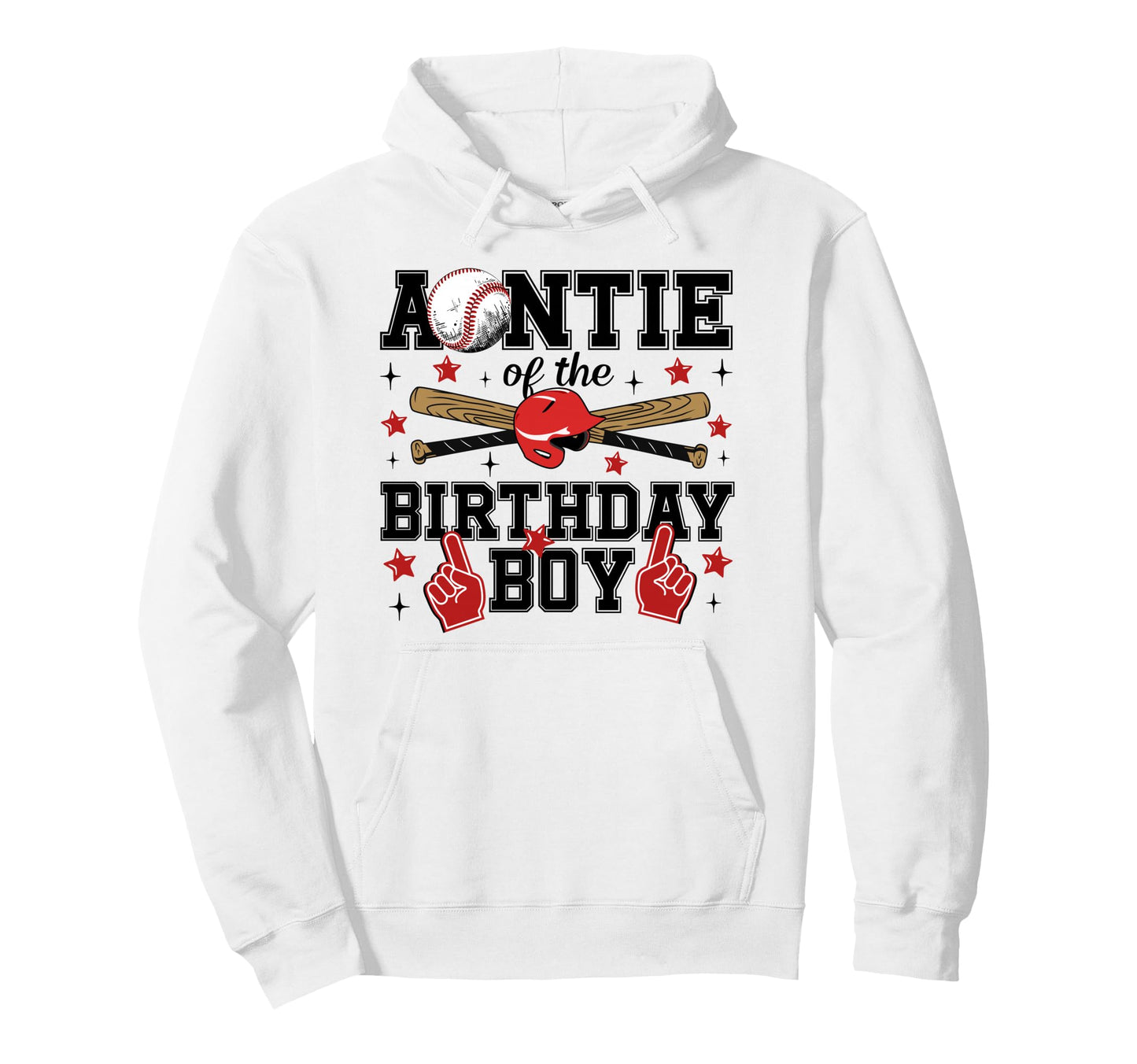 Auntie Birthday Baseball Sport Family Hoodie - Streetwear Style Men Women - T-Shirt, Sweatshirt, Hoodie