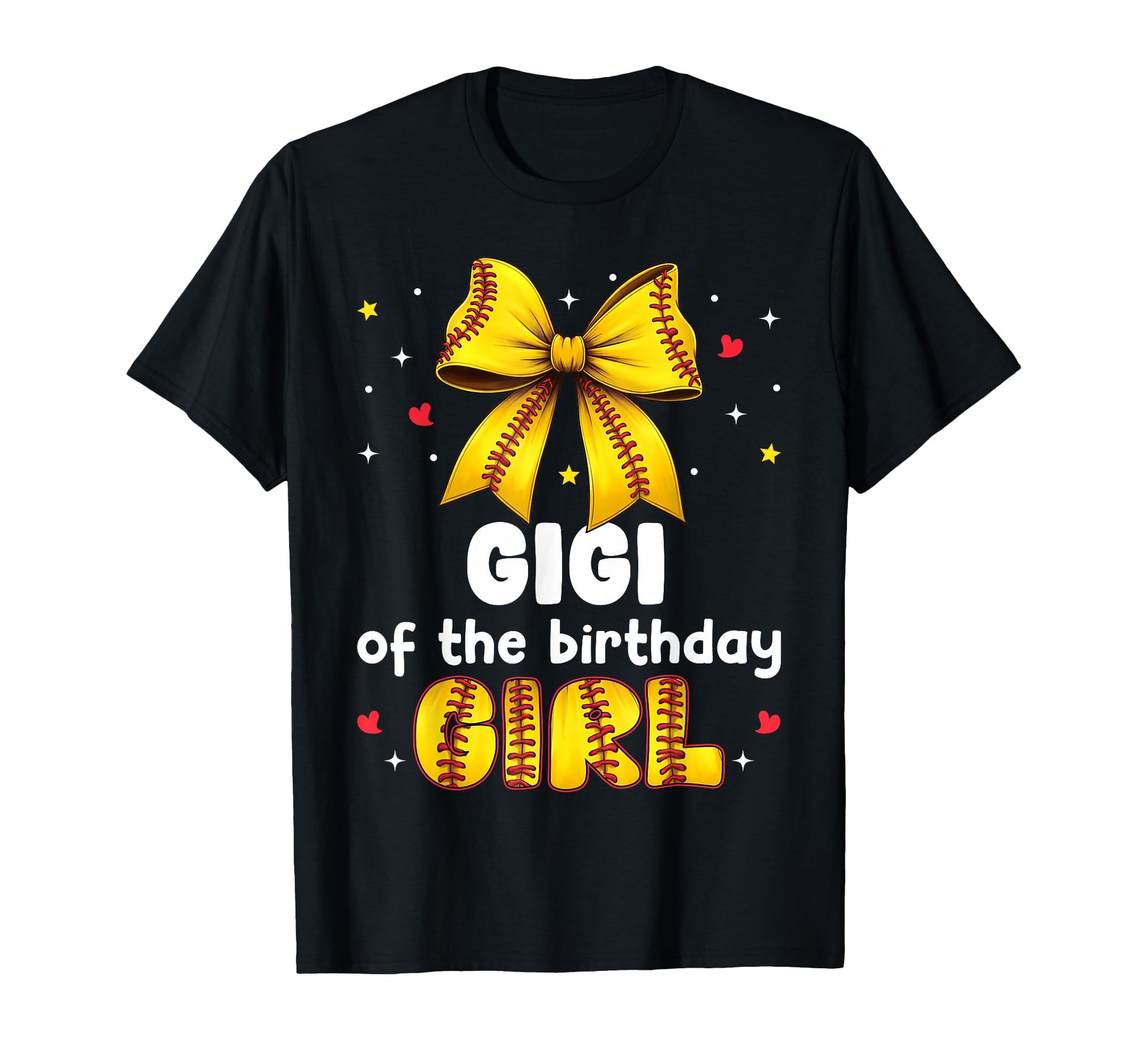 Gigi Birthday Baseball Softball Bow T-Shirt - Unique Graphic for Adults - T-Shirt, Sweatshirt, Hoodie