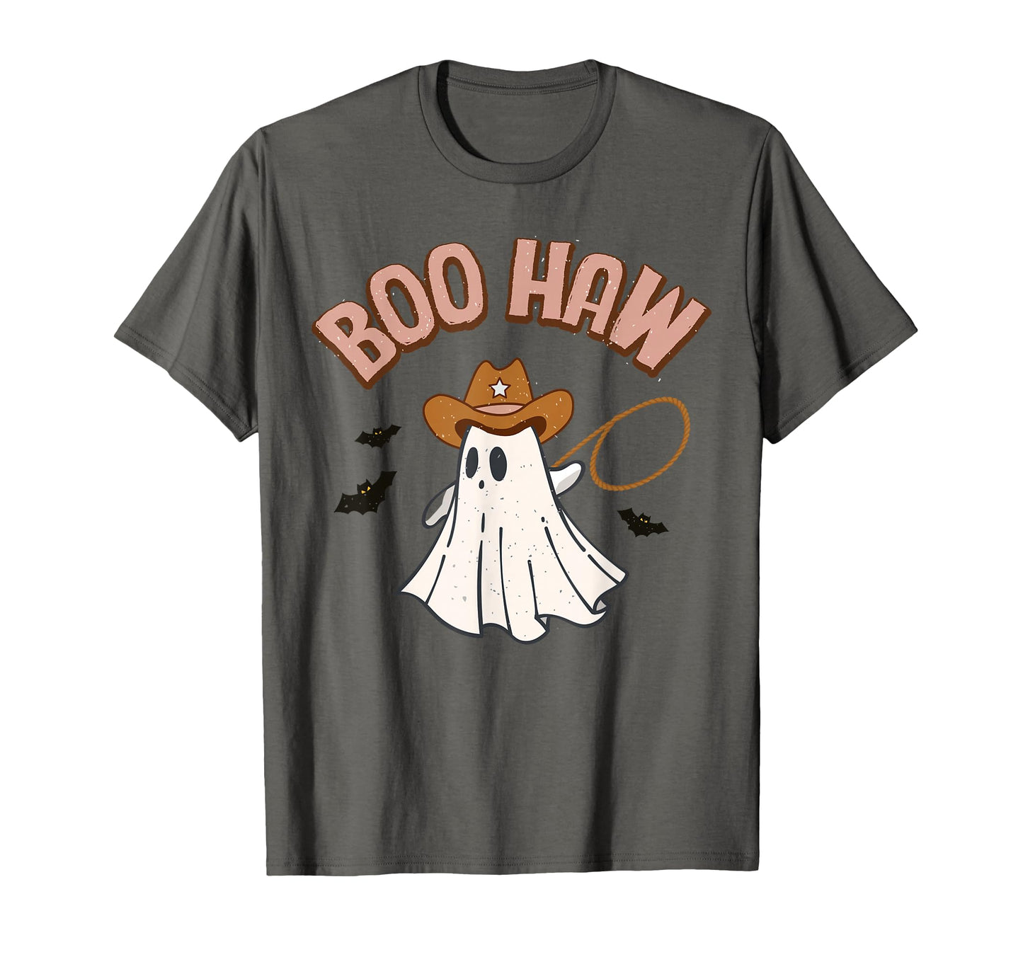 Funny Halloween Boo Haw Ghost Western T-Shirt - Unique Graphic for Adults - T-Shirt, Sweatshirt, Hoodie