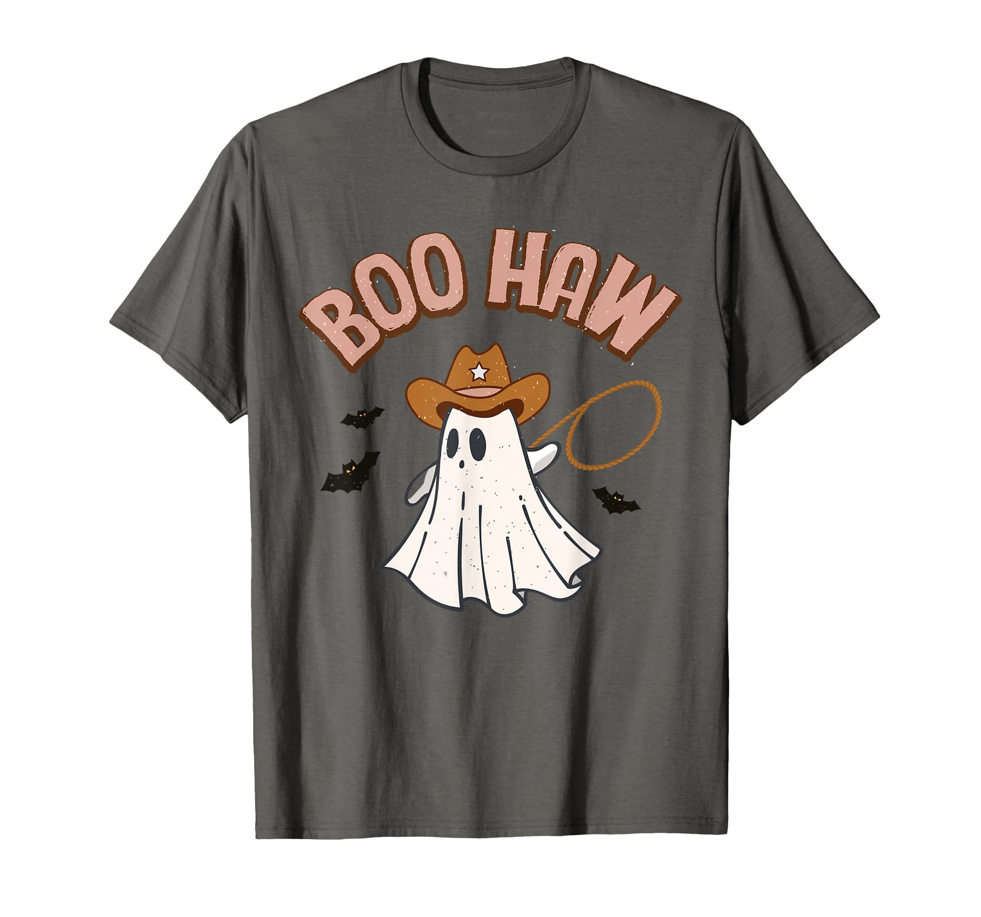 Funny Halloween Boo Haw Ghost Western T-Shirt - Unique Graphic for Adults - T-Shirt, Sweatshirt, Hoodie
