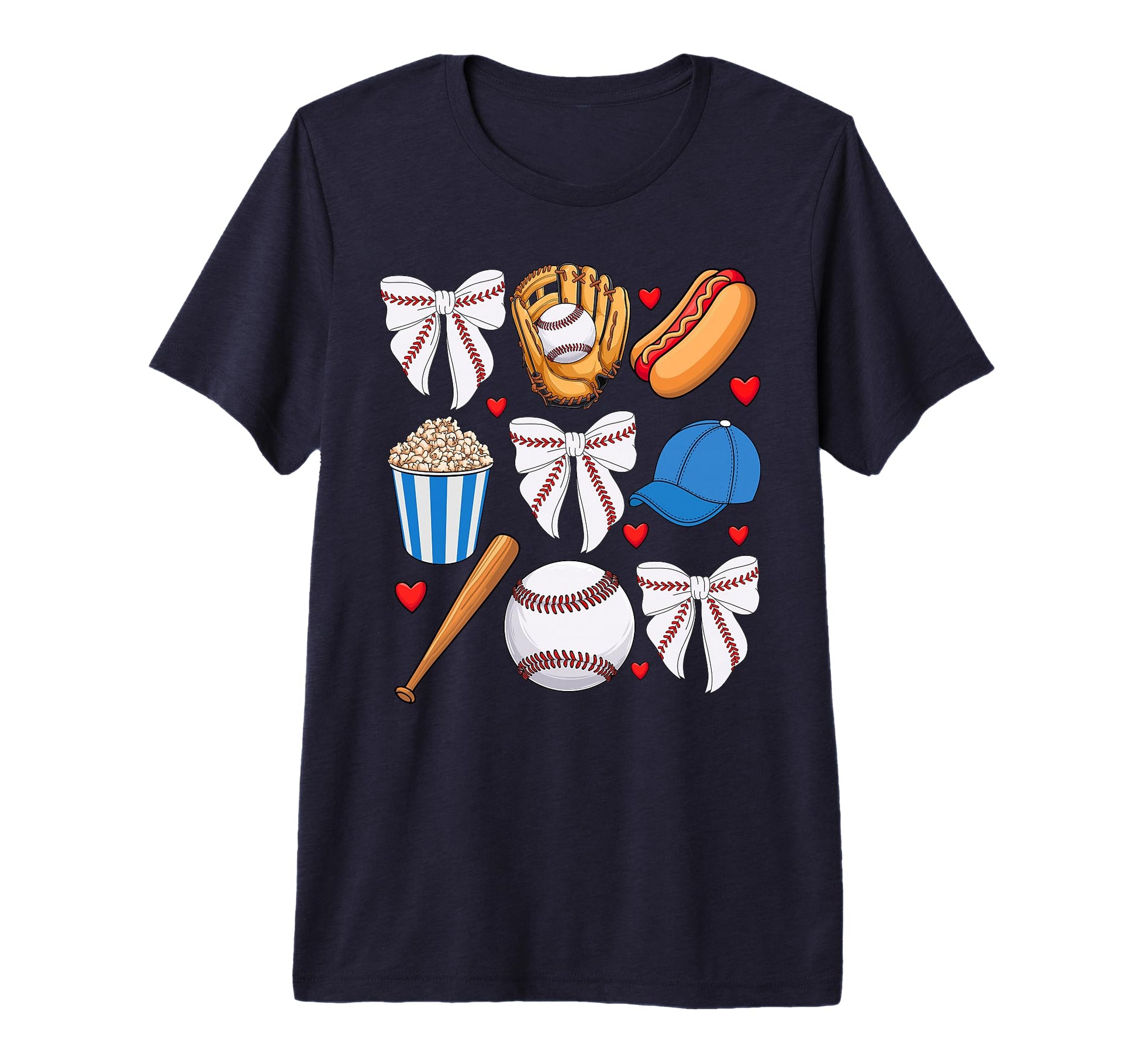 Baseball Coquette Bow Baseball Mom T-Shirt - Casual Everyday Wear Unisex - T-Shirt, Sweatshirt, Hoodie