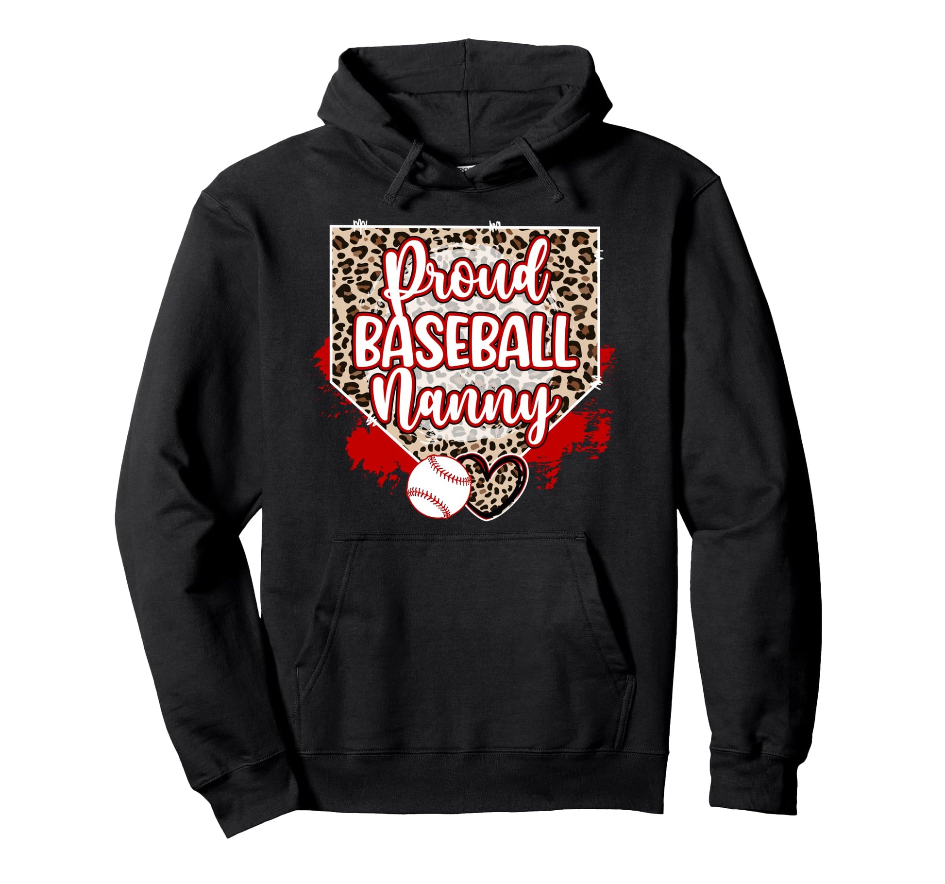 Proud Baseball Nanny Baseball Hoodie - Casual Everyday Wear Men Women - T-Shirt, Sweatshirt, Hoodie