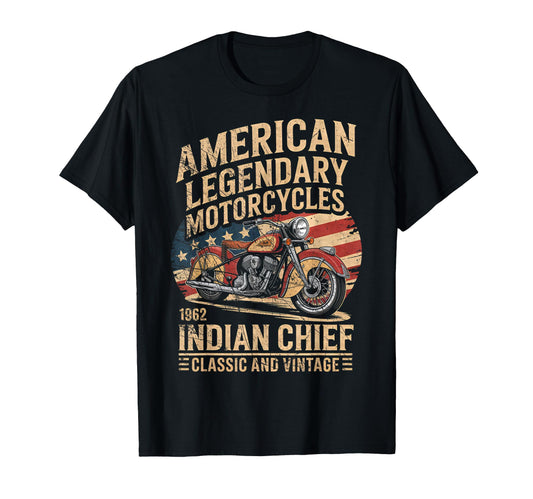 American Motorcycle Indian Born 1962 T-Shirt - Casual Everyday Wear Unisex - T-Shirt, Sweatshirt, Hoodie
