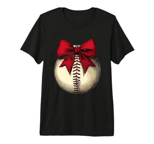 Baseball Coquette Bow Baseball Player T-Shirt - Unique Graphic for Adults - T-Shirt, Sweatshirt, Hoodie