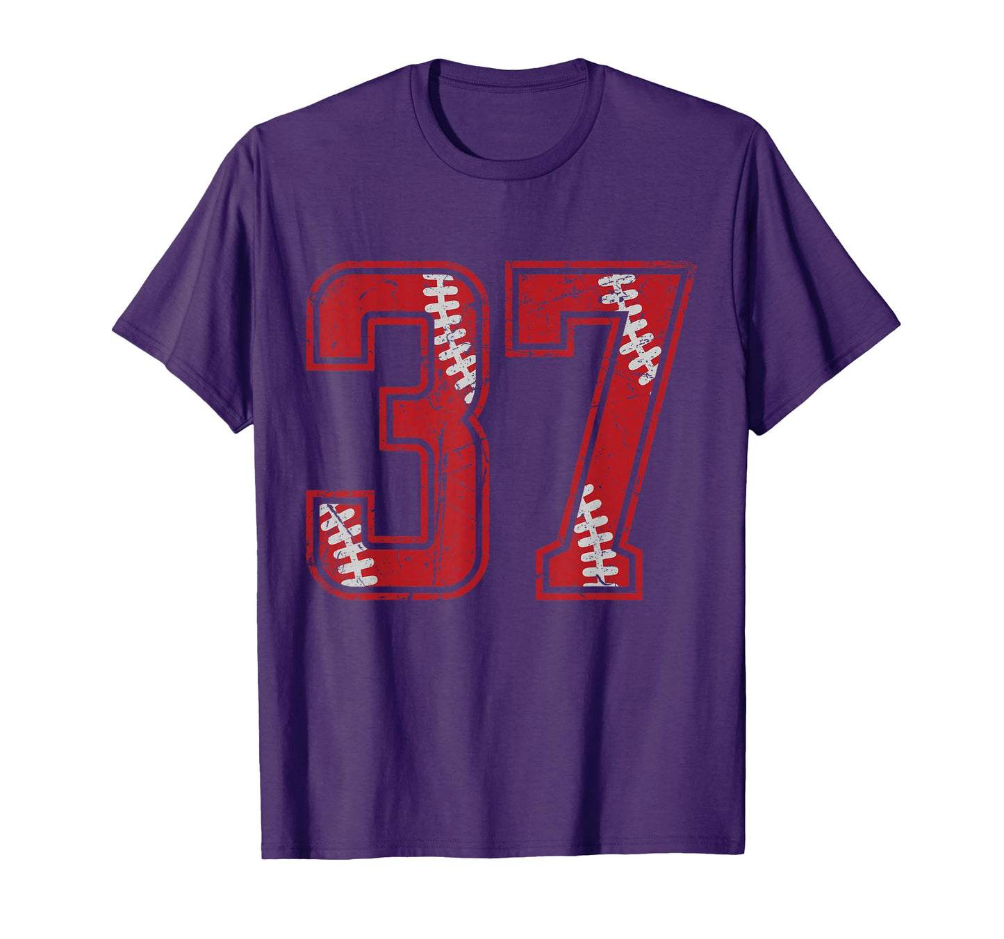 Number 37 Distressed Baseball T-Shirt - Streetwear Style Men Women - T-Shirt, Sweatshirt, Hoodie
