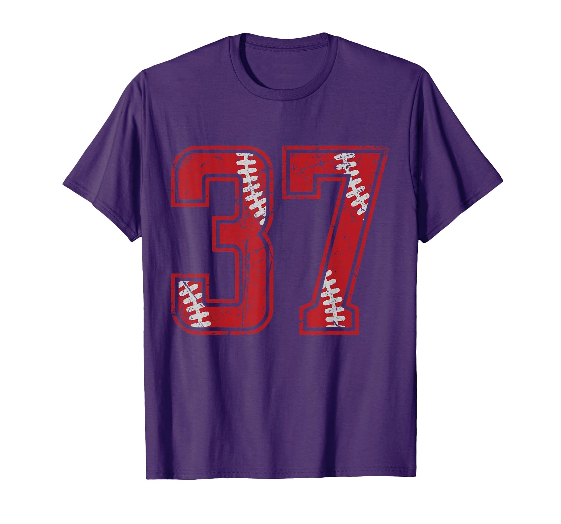 Number 37 Distressed Baseball T-Shirt - Streetwear Style Men Women - T-Shirt, Sweatshirt, Hoodie