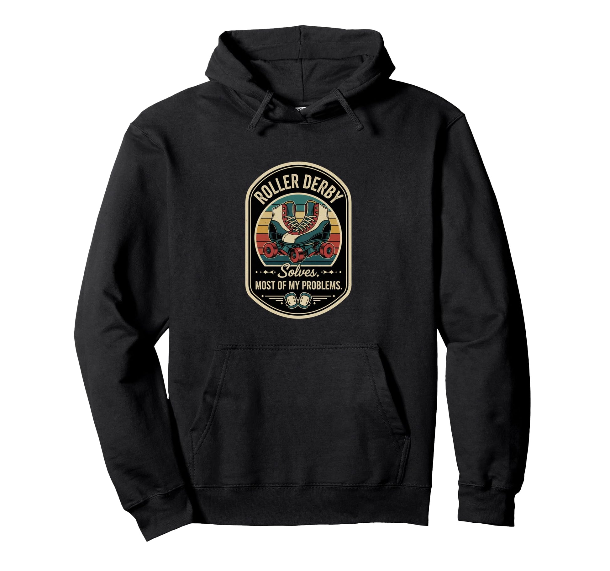 Roller Derby Solves Most My Problems Hoodie - Aesthetic Graphic Unisex - T-Shirt, Sweatshirt, Hoodie
