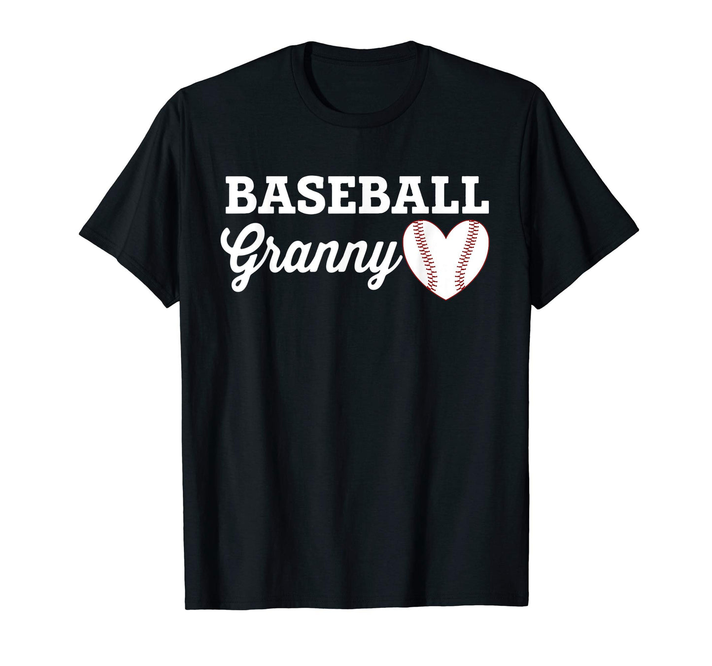 Baseball Granny Love Heart Baseball T-Shirt - Graphic Print Men Women - T-Shirt, Sweatshirt, Hoodie