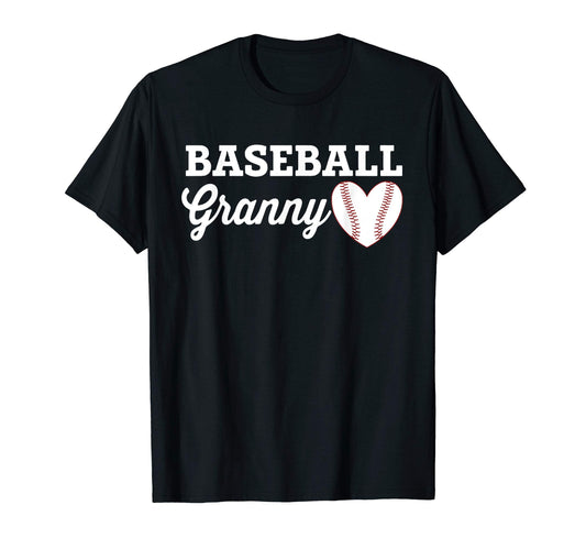 Baseball Granny Love Heart Baseball T-Shirt - Graphic Print Men Women - T-Shirt, Sweatshirt, Hoodie