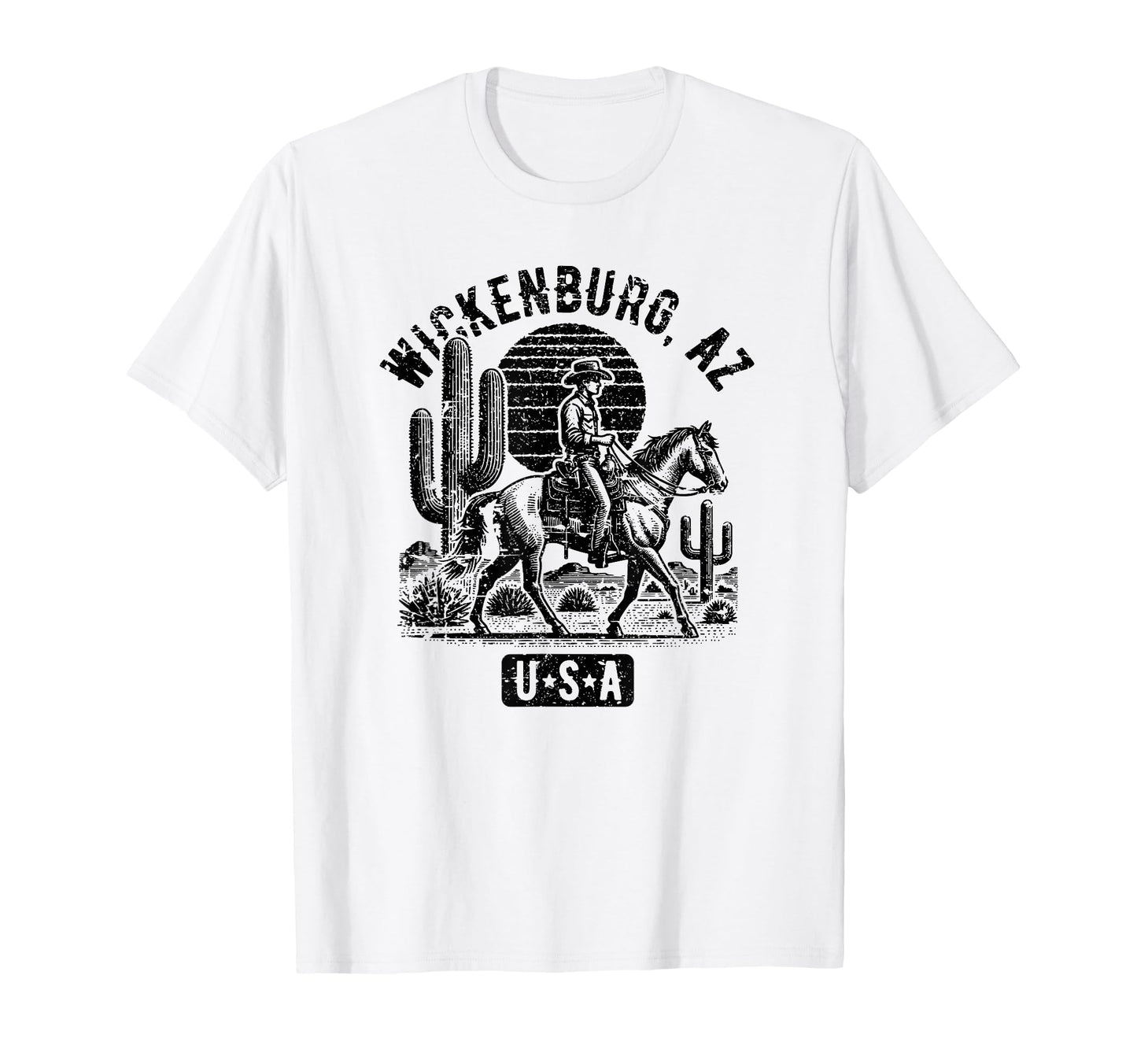 Wickenburg Arizona Usa Cowboy Horse T-Shirt - Novelty Apparel Men Women - T-Shirt, Sweatshirt, Hoodie