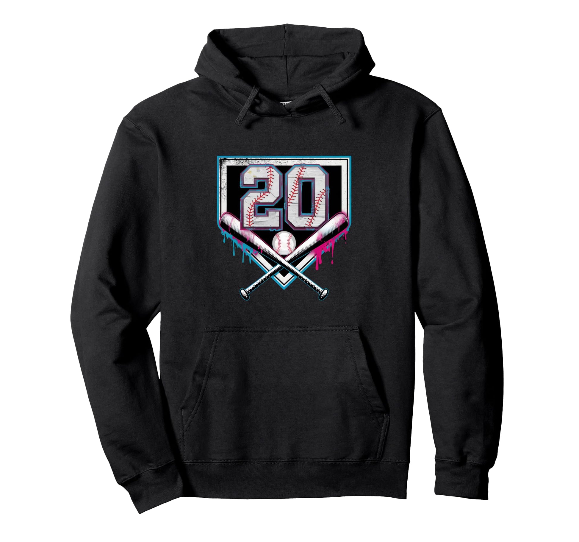 20Th Birthday Baseball Home Ice Cream Hoodie - Streetwear Style Unisex - T-Shirt, Sweatshirt, Hoodie