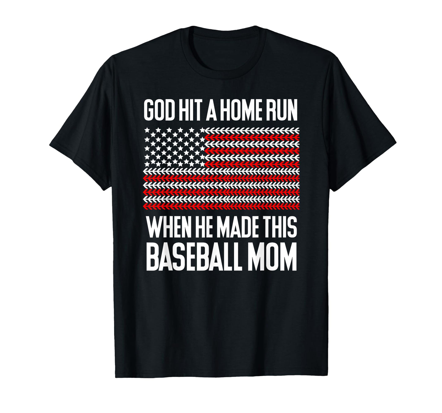 God Hit Home Run Baseball Mom God Hit T-Shirt - Minimalist Print Unisex - T-Shirt, Sweatshirt, Hoodie