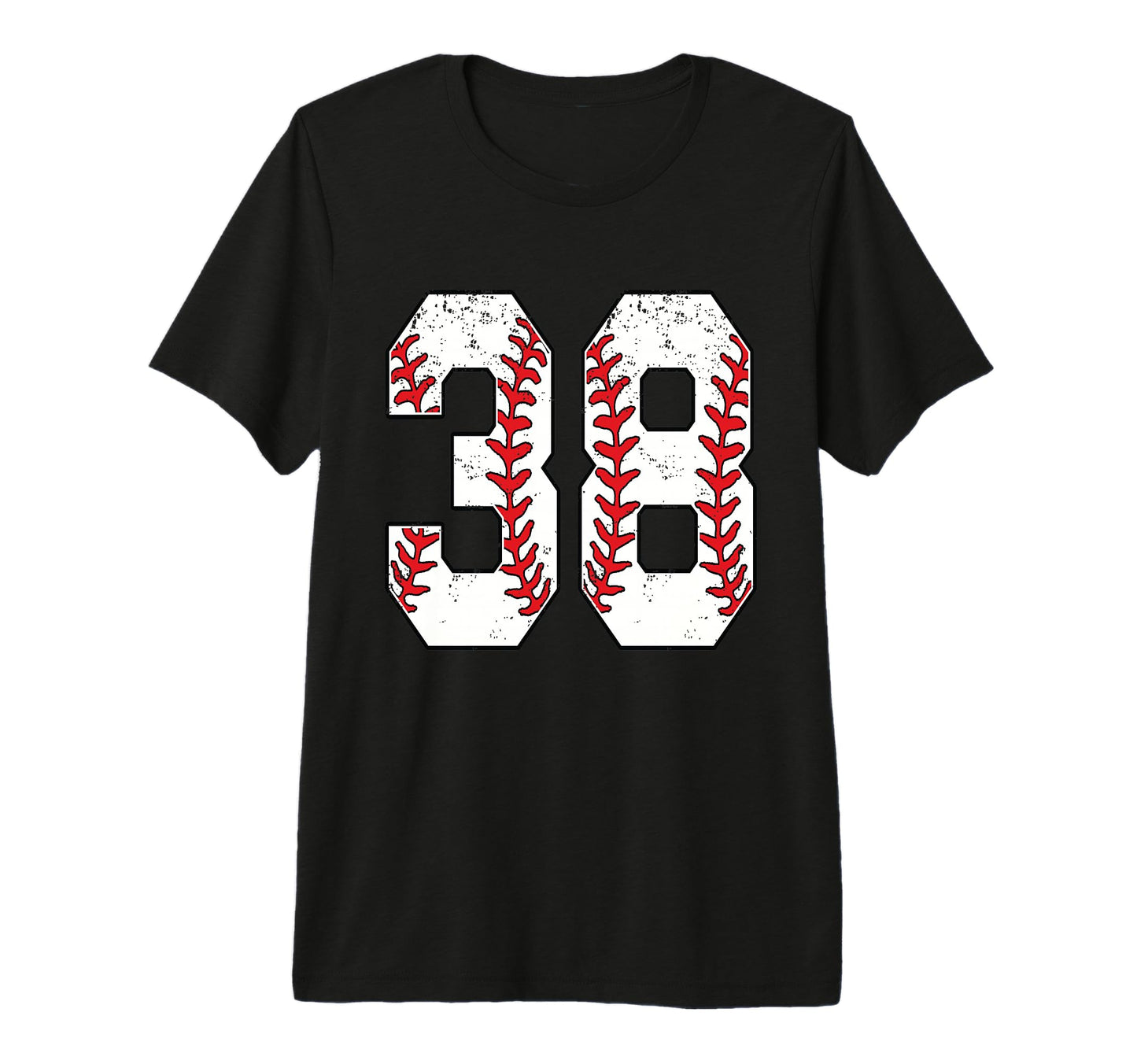 Number 38 Baseball 38 Jersey Number T-Shirt - Minimalist Print Unisex - T-Shirt, Sweatshirt, Hoodie