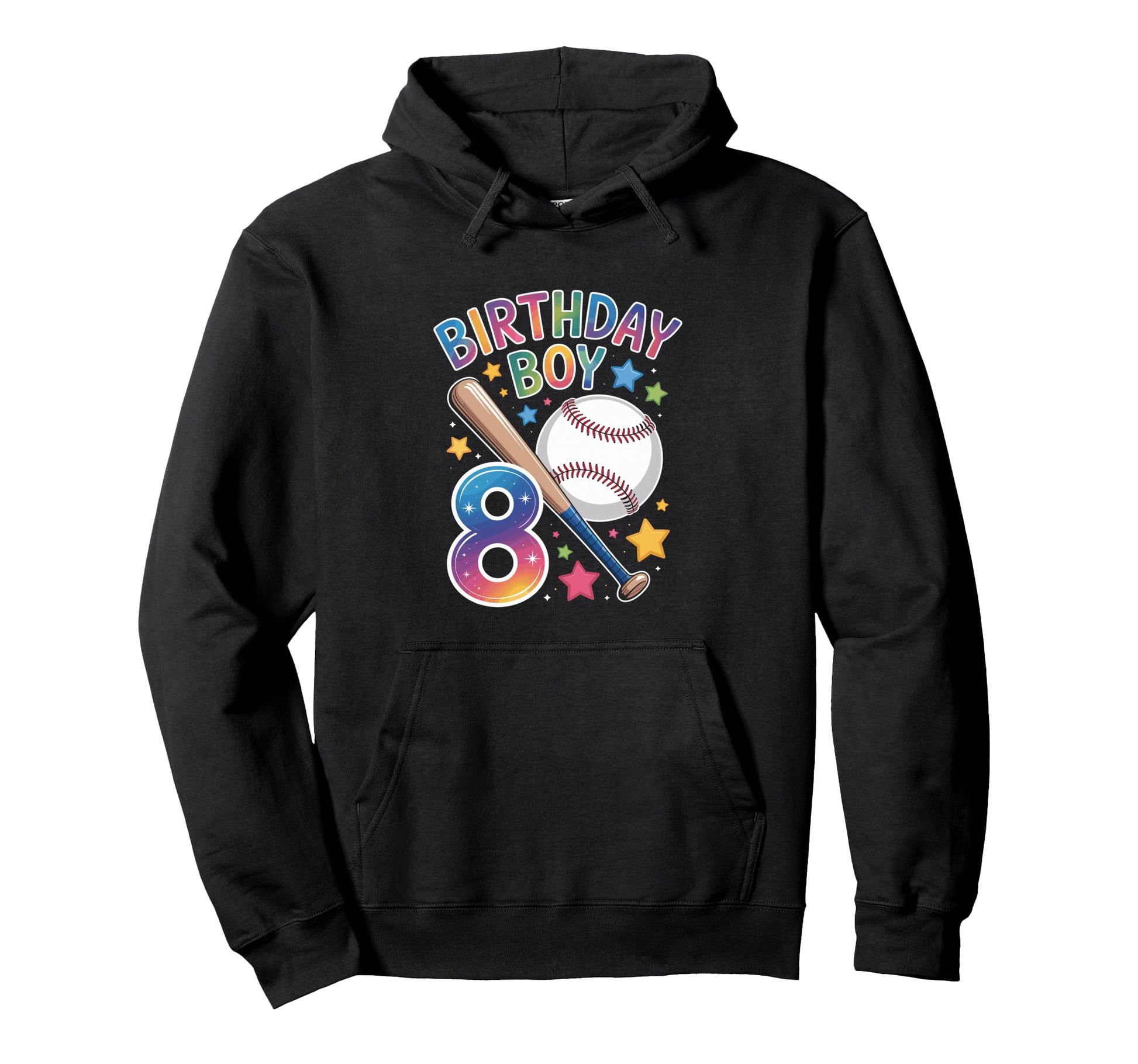 Birthday 8Th Birthday Baseball Hoodie - Novelty Apparel Men Women - T-Shirt, Sweatshirt, Hoodie