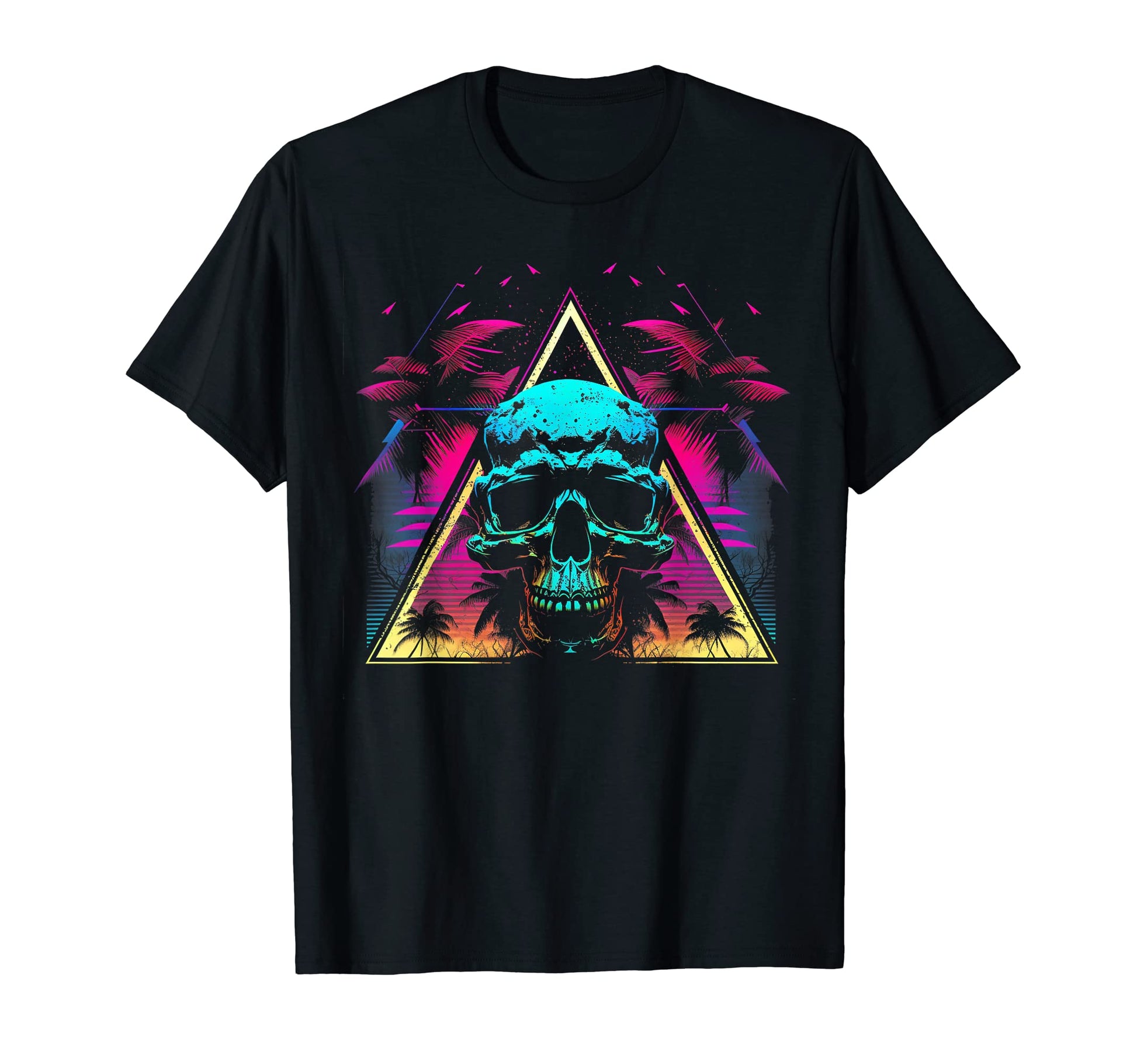 Skull Vaporwave Retrowave Aesthetic T-Shirt - Unique Graphic Unisex - T-Shirt, Sweatshirt, Hoodie