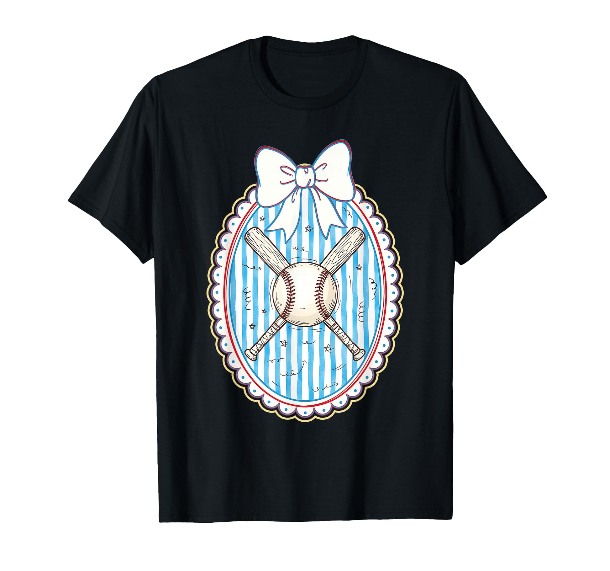 Coquette Baseball Bow Baseball Mama T-Shirt - Unique Graphic Unisex - T-Shirt, Sweatshirt, Hoodie