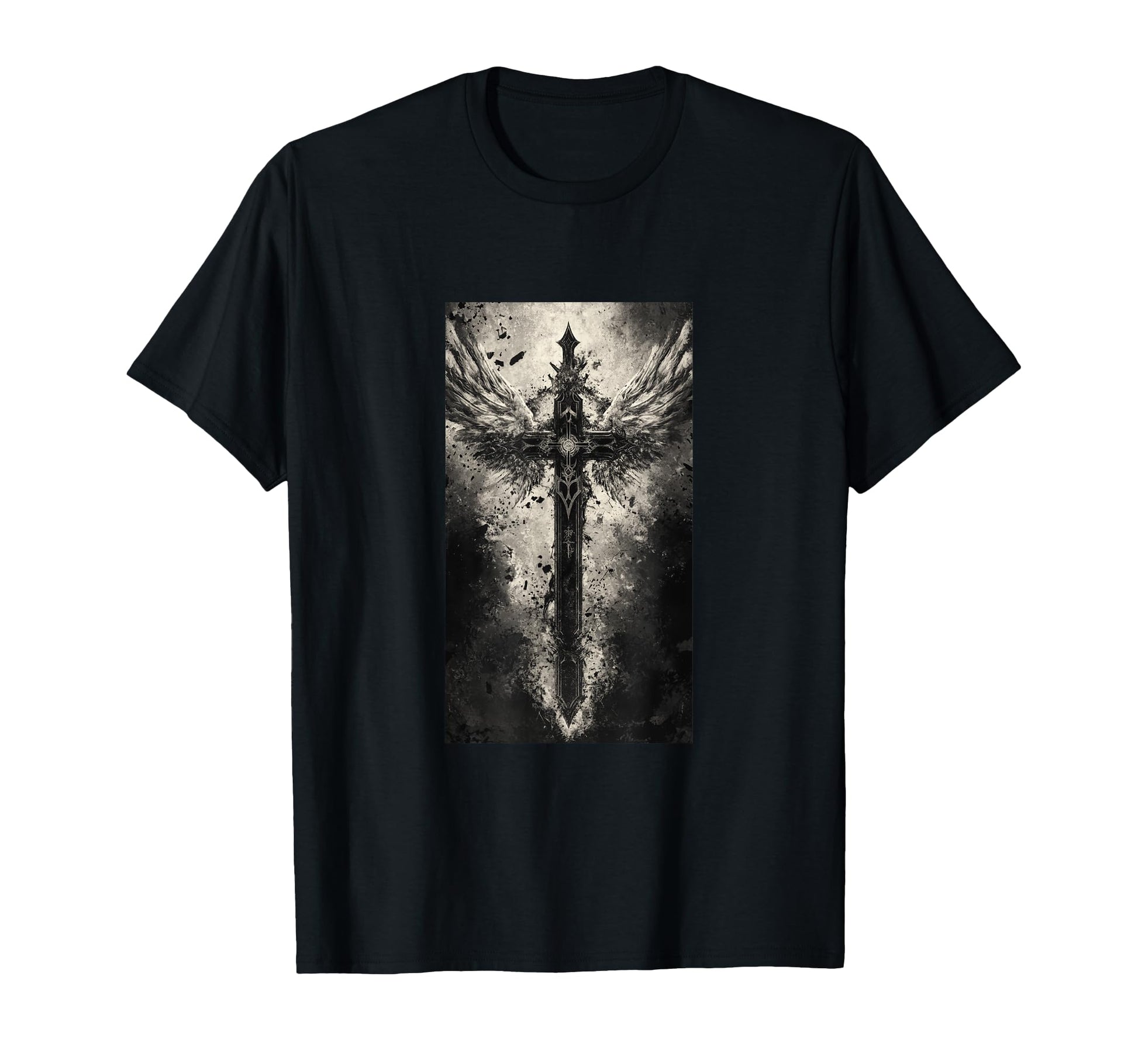 Gothic Cross Grunge Aesthetic Y2K Goth T-Shirt - Unique Graphic Unisex - T-Shirt, Sweatshirt, Hoodie