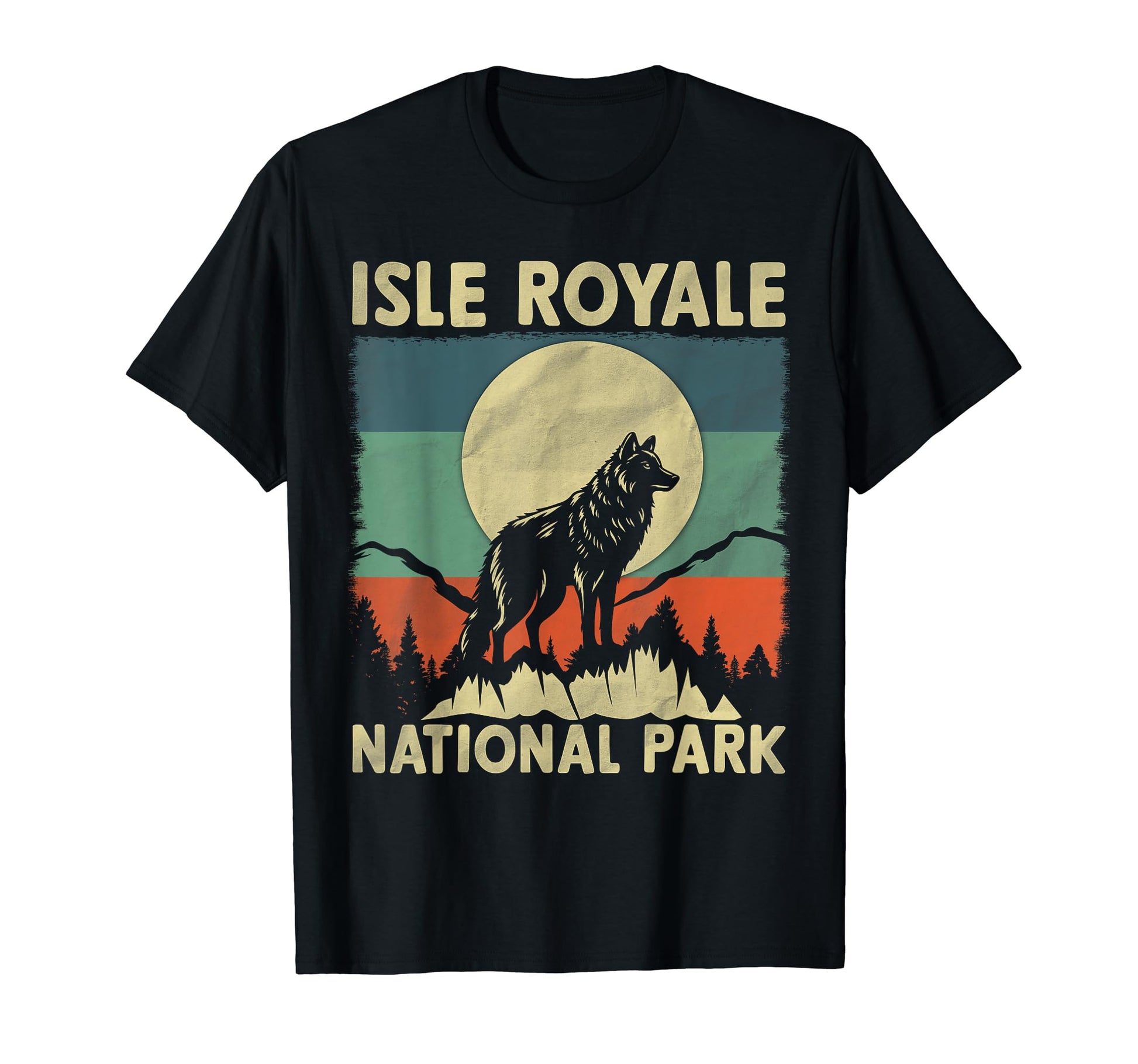 Wolf Isle Royale National Park T-Shirt - Graphic Print Unisex - T-Shirt, Sweatshirt, Hoodie