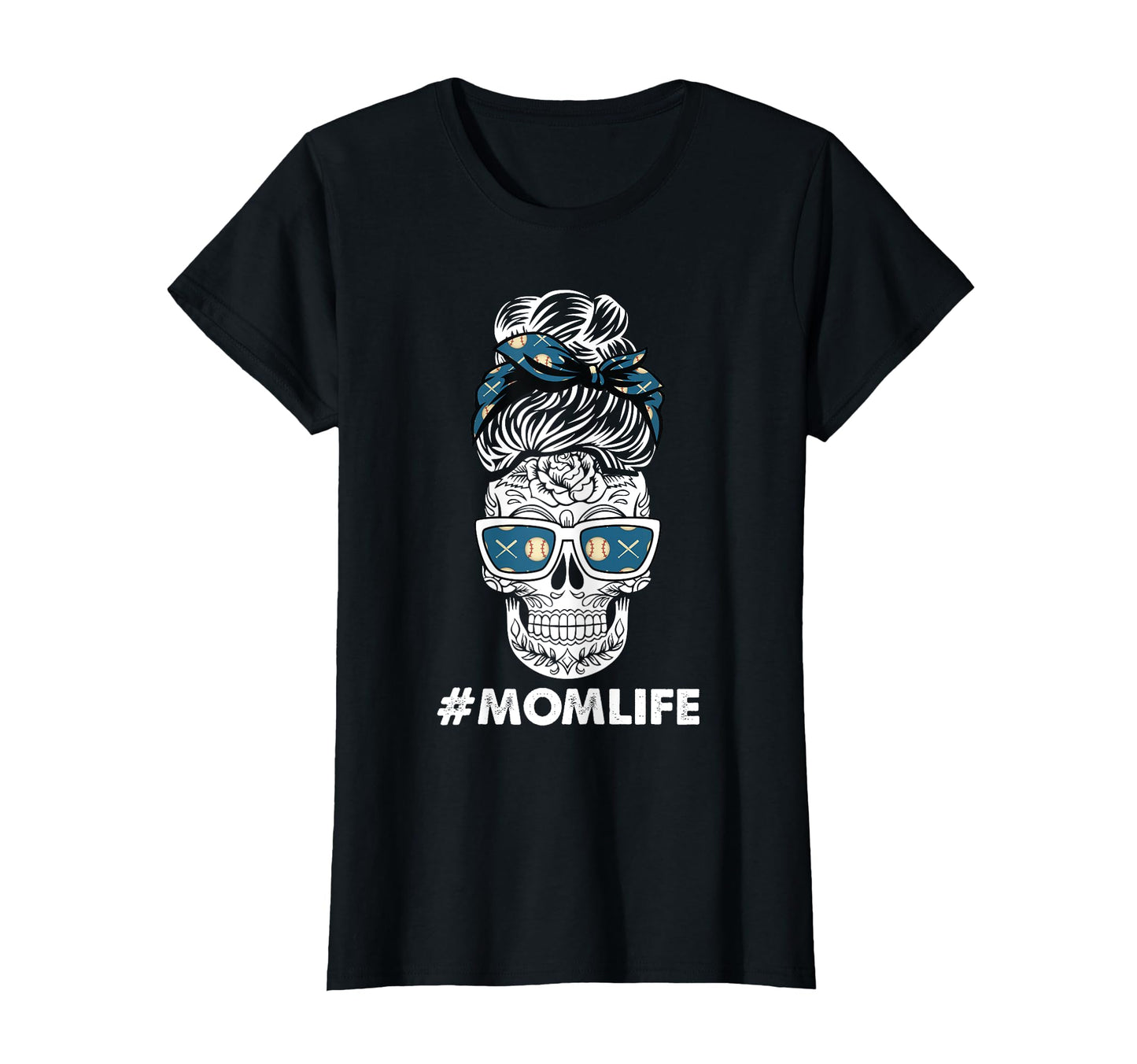 Baseball Mom Life Dia De Los Muertos T-Shirt - Minimalist Print Unisex - T-Shirt, Sweatshirt, Hoodie