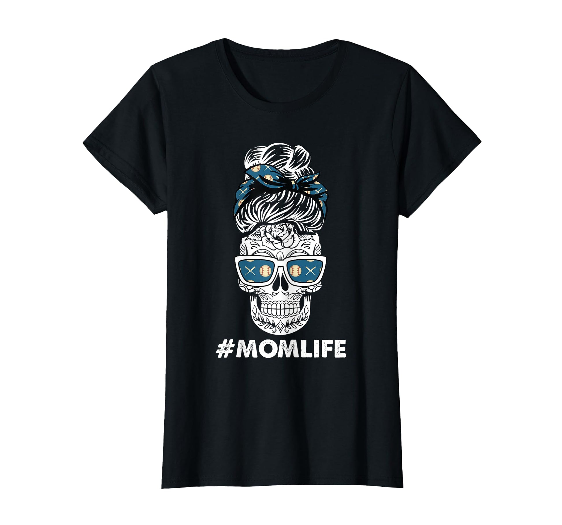 Baseball Mom Life Dia De Los Muertos T-Shirt - Minimalist Print Unisex - T-Shirt, Sweatshirt, Hoodie