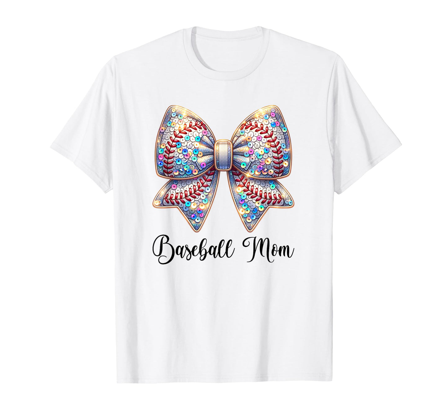 Baseball Mom Coquette Bow T-Shirt - Streetwear Style for Adults - T-Shirt, Sweatshirt, Hoodie