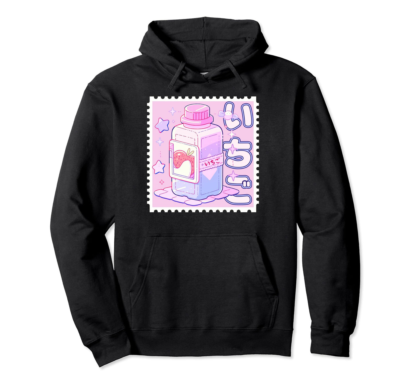 Strawberry Milk Drink Y2K Anime Japanese Hoodie - Novelty Apparel Unisex - T-Shirt, Sweatshirt, Hoodie