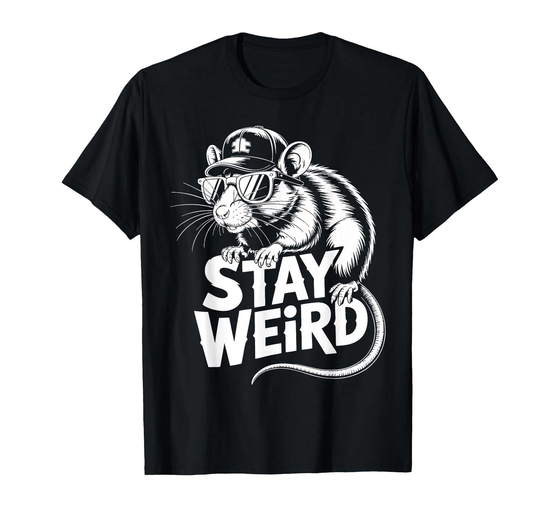Rat Baseball Cap T-Shirt - Casual Everyday Wear Men Women - T-Shirt, Sweatshirt, Hoodie