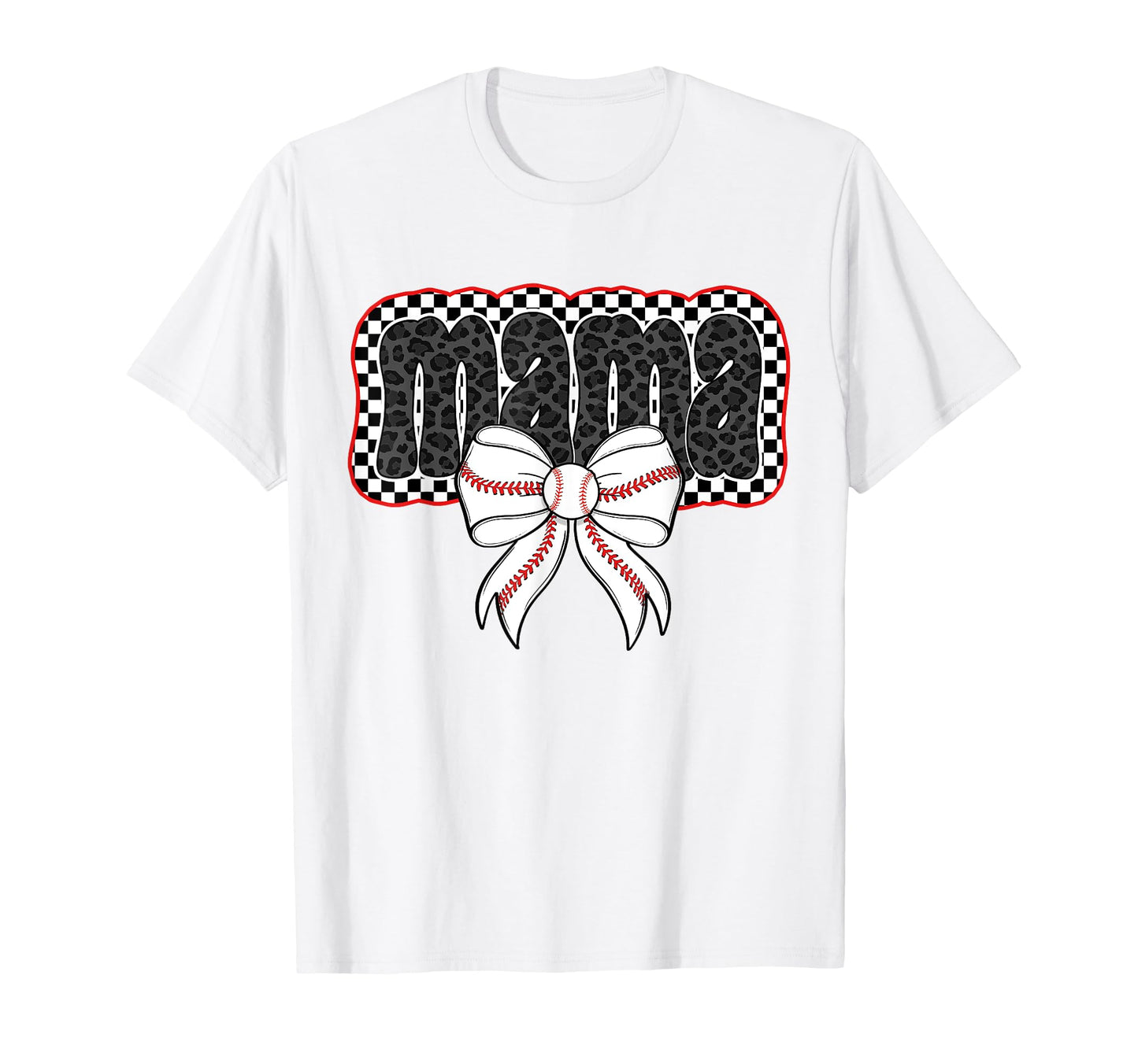 Mama Coquette Bow Baseball Cheer Mom T-Shirt - Trendy Graphic Men Women - T-Shirt, Sweatshirt, Hoodie