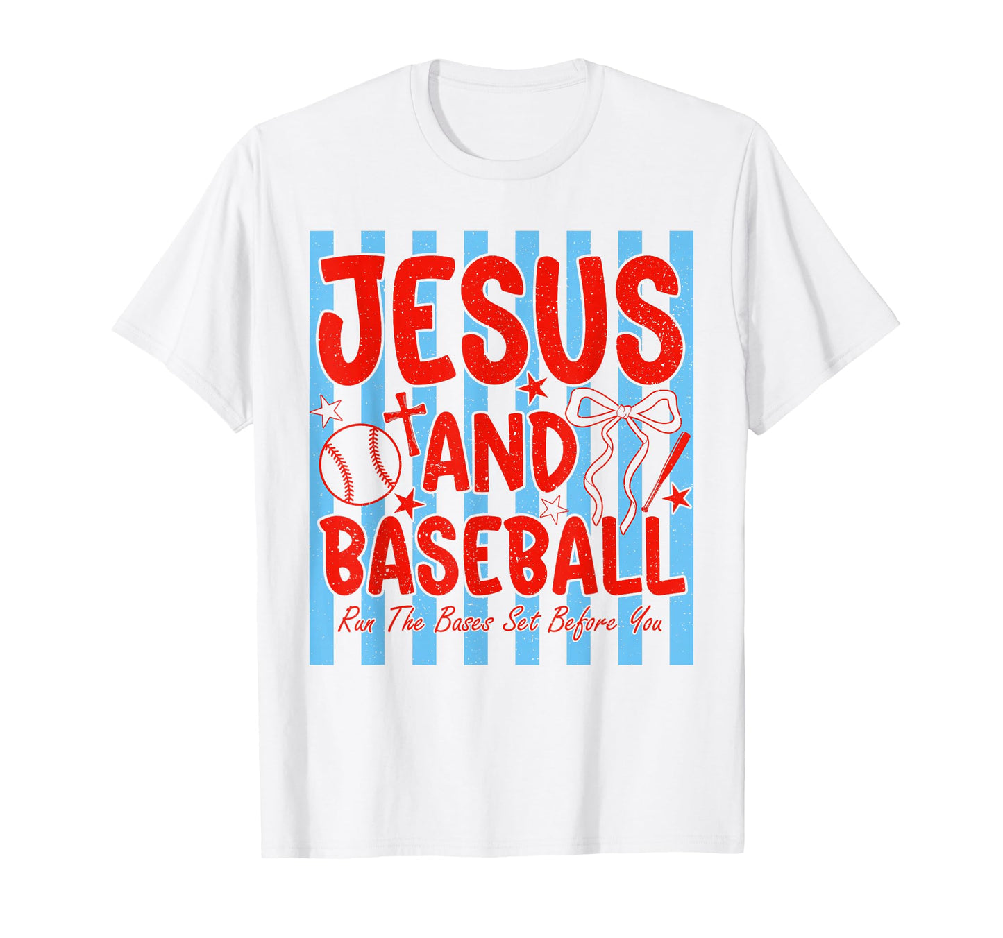 Jesus And Baseball Coquette Christian T-Shirt - Minimalist Print Unisex - T-Shirt, Sweatshirt, Hoodie