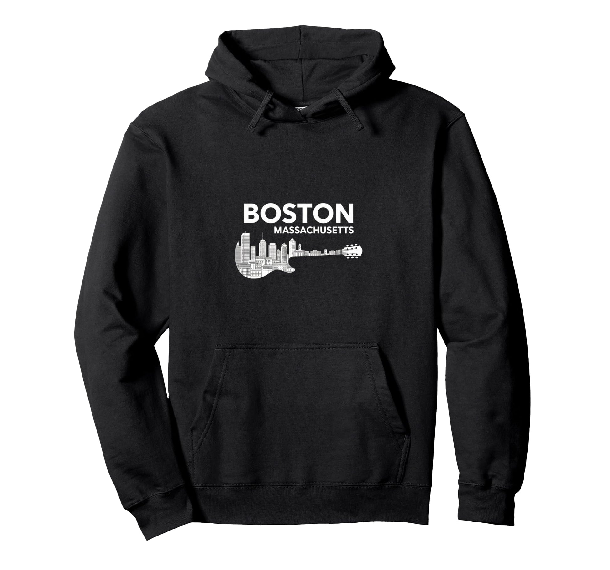 Boston Massachusetts Coastal Skyline Hoodie - Streetwear Style Unisex - T-Shirt, Sweatshirt, Hoodie
