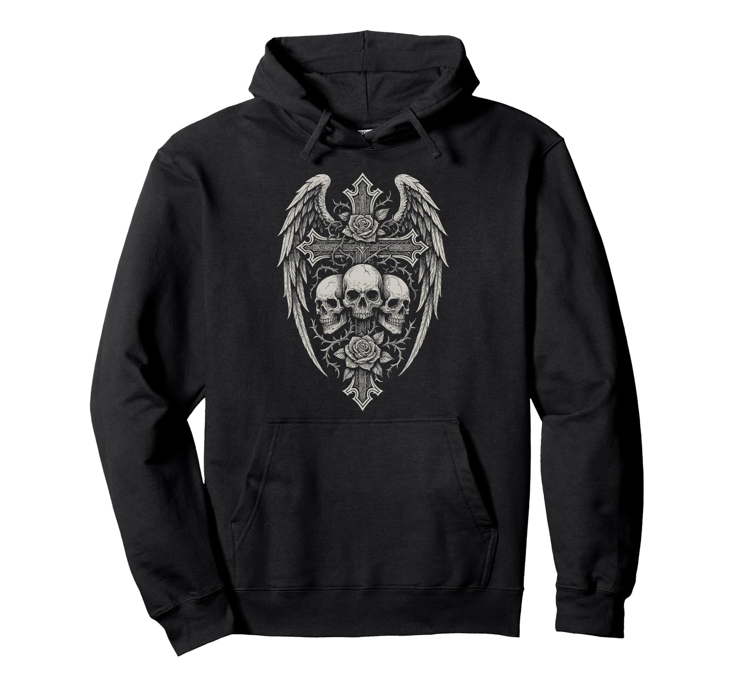 Y2K Grunge Aesthetic Alt Goth Skull Hoodie - Trendy Graphic for Adults - T-Shirt, Sweatshirt, Hoodie