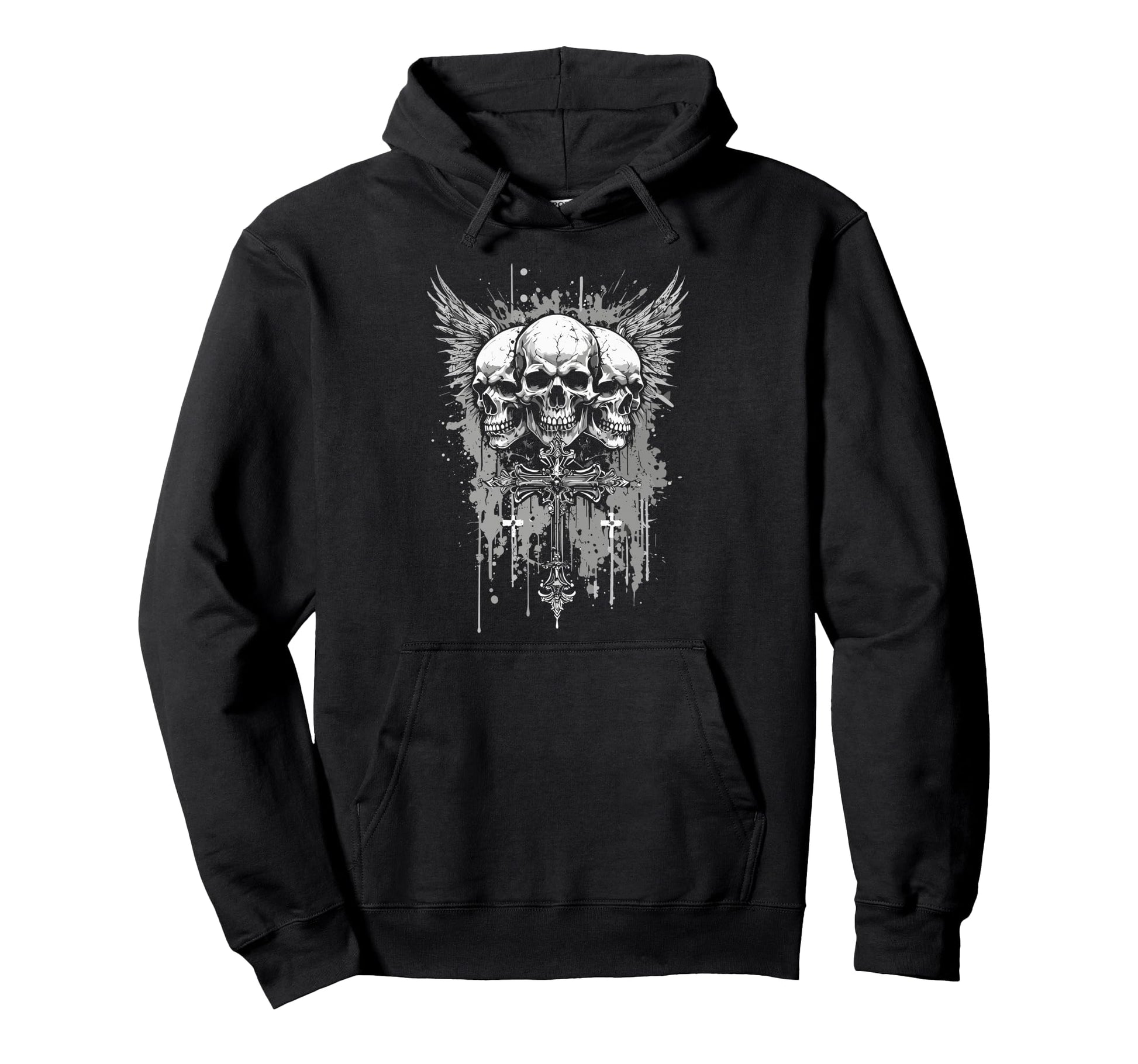 Y2K Grunge Aesthetic Alt Goth Skull Hoodie - Aesthetic Graphic Unisex - T-Shirt, Sweatshirt, Hoodie