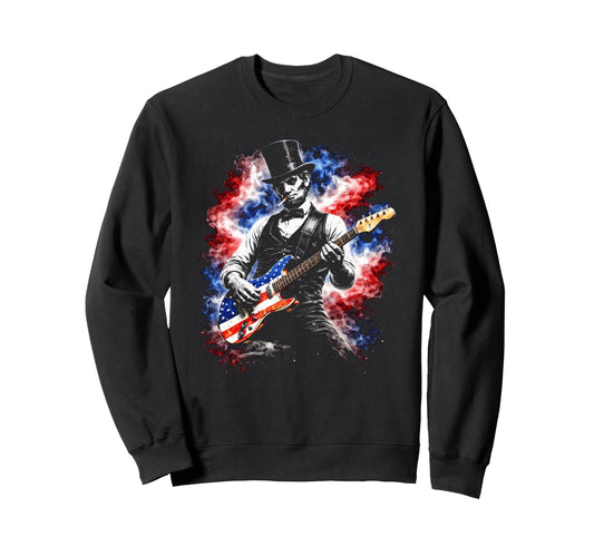 Abe Lincoln Abraham Playing Sweatshirt - Casual Everyday Wear Unisex - T-Shirt, Sweatshirt, Hoodie