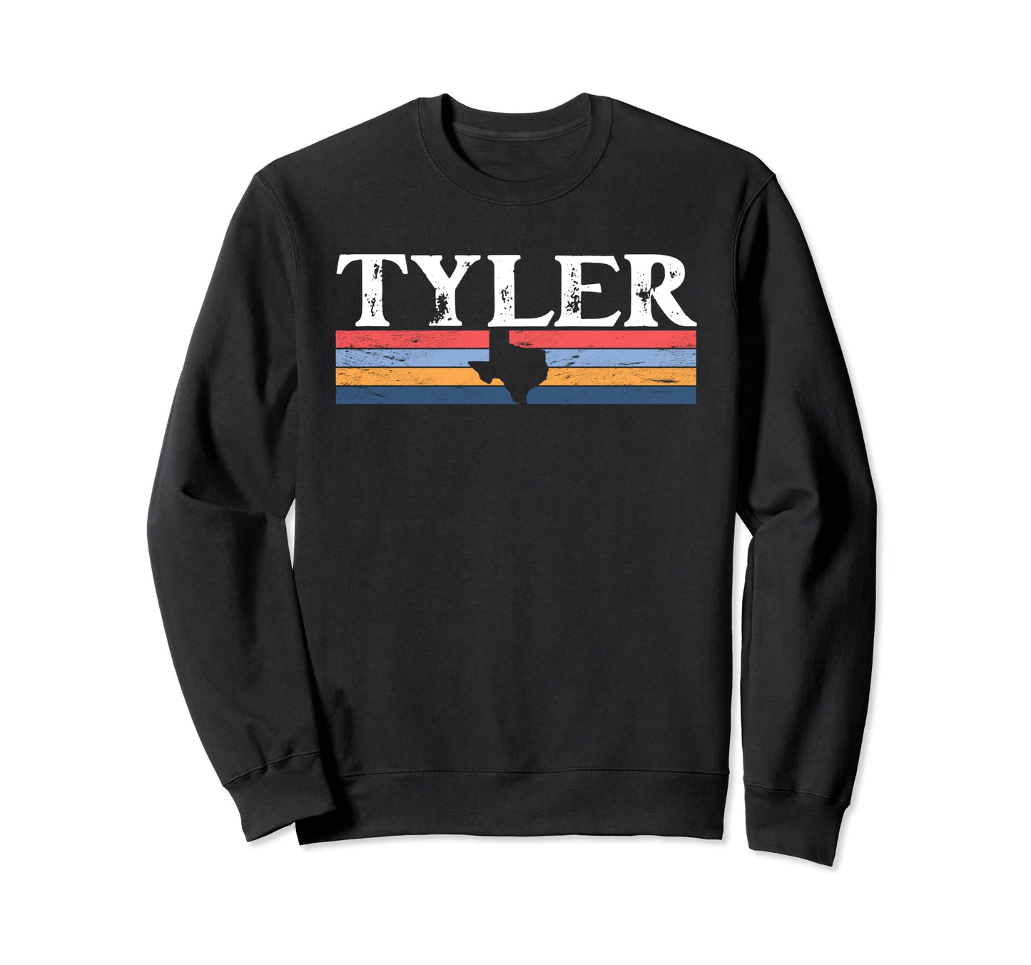 Tyler Texas Tx Stripes State 70S Sweatshirt - Minimalist Print for Adults - T-Shirt, Sweatshirt, Hoodie