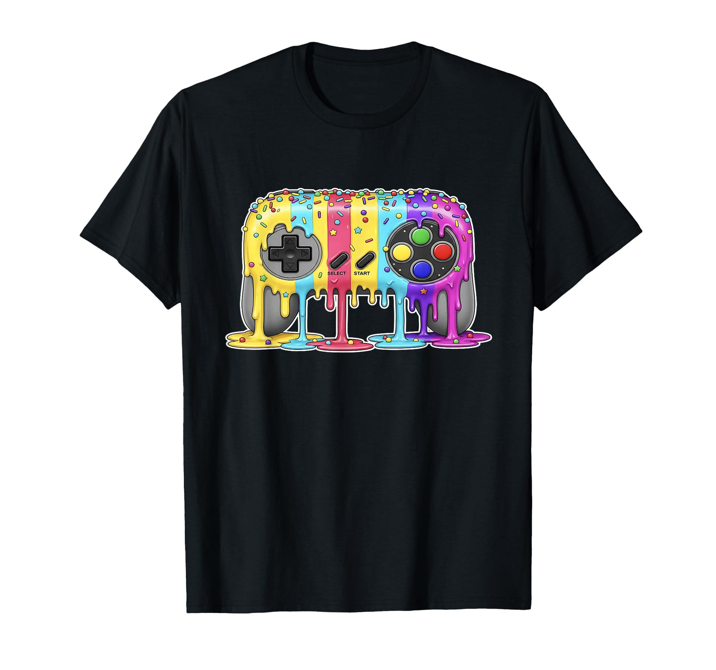 Joypad Ice Cream Drip Arcade Gaming T-Shirt - Casual Everyday Wear Unisex - T-Shirt, Sweatshirt, Hoodie