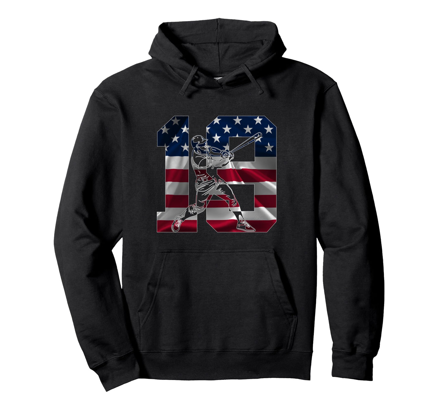 Number 19 Years Baseball 19Th Birthday Hoodie - Custom Art Print for Adults - T-Shirt, Sweatshirt, Hoodie