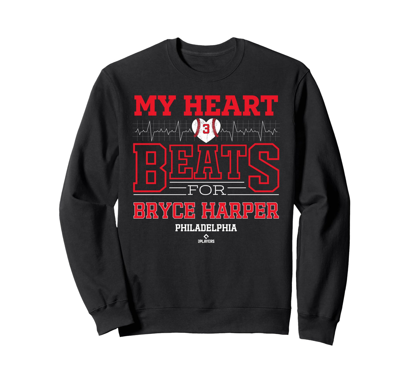 My Heart Beats Bryce Harper Sweatshirt - Fun Novelty Design Men Women - T-Shirt, Sweatshirt, Hoodie