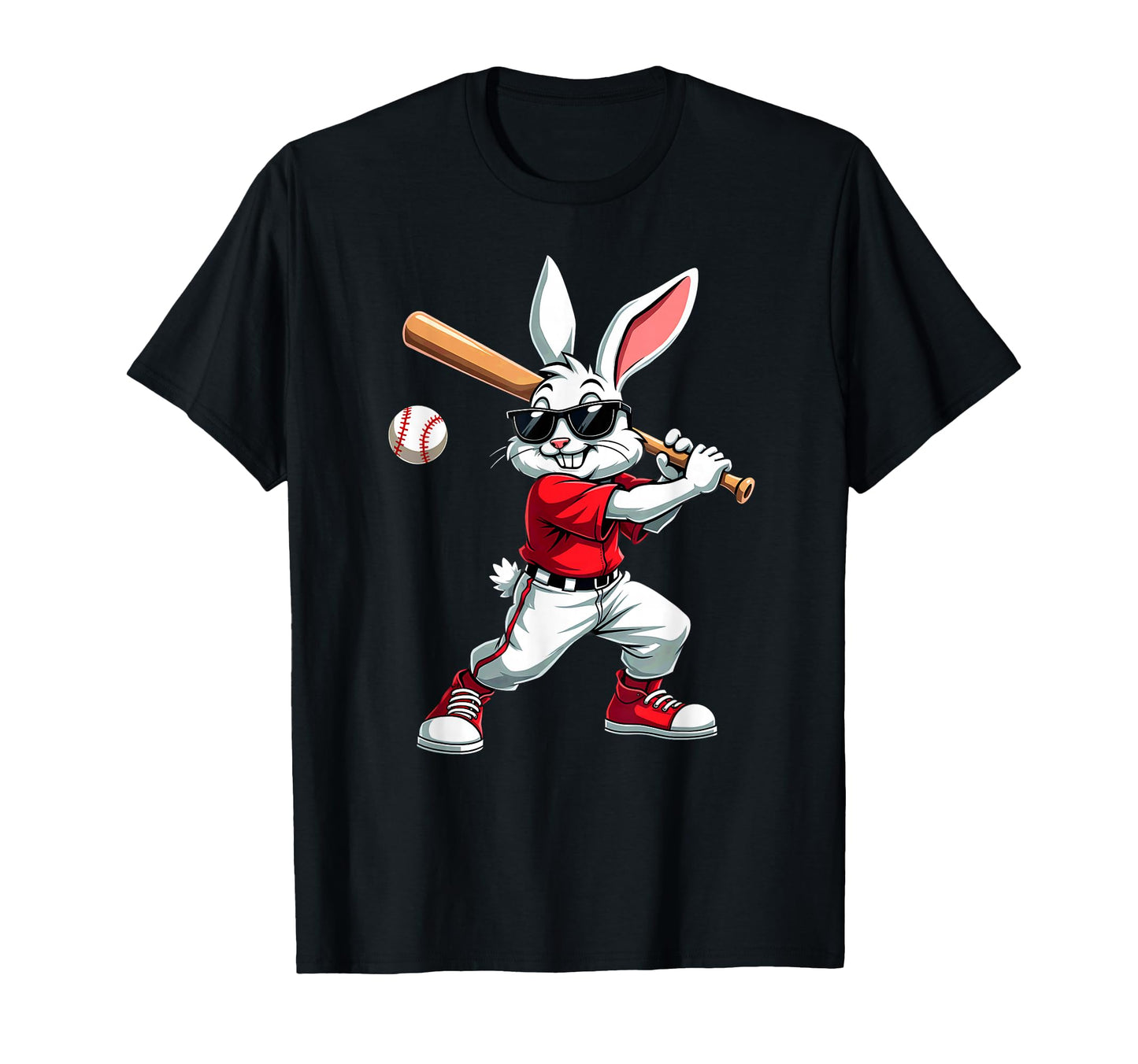 Easter Bunny Playing Baseball Batter T-Shirt - Aesthetic Graphic Unisex - T-Shirt, Sweatshirt, Hoodie