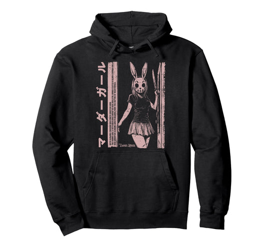 Anime Horror Bunny Aesthetic Soft Grunge Hoodie - Custom Art Print Unisex - T-Shirt, Sweatshirt, Hoodie