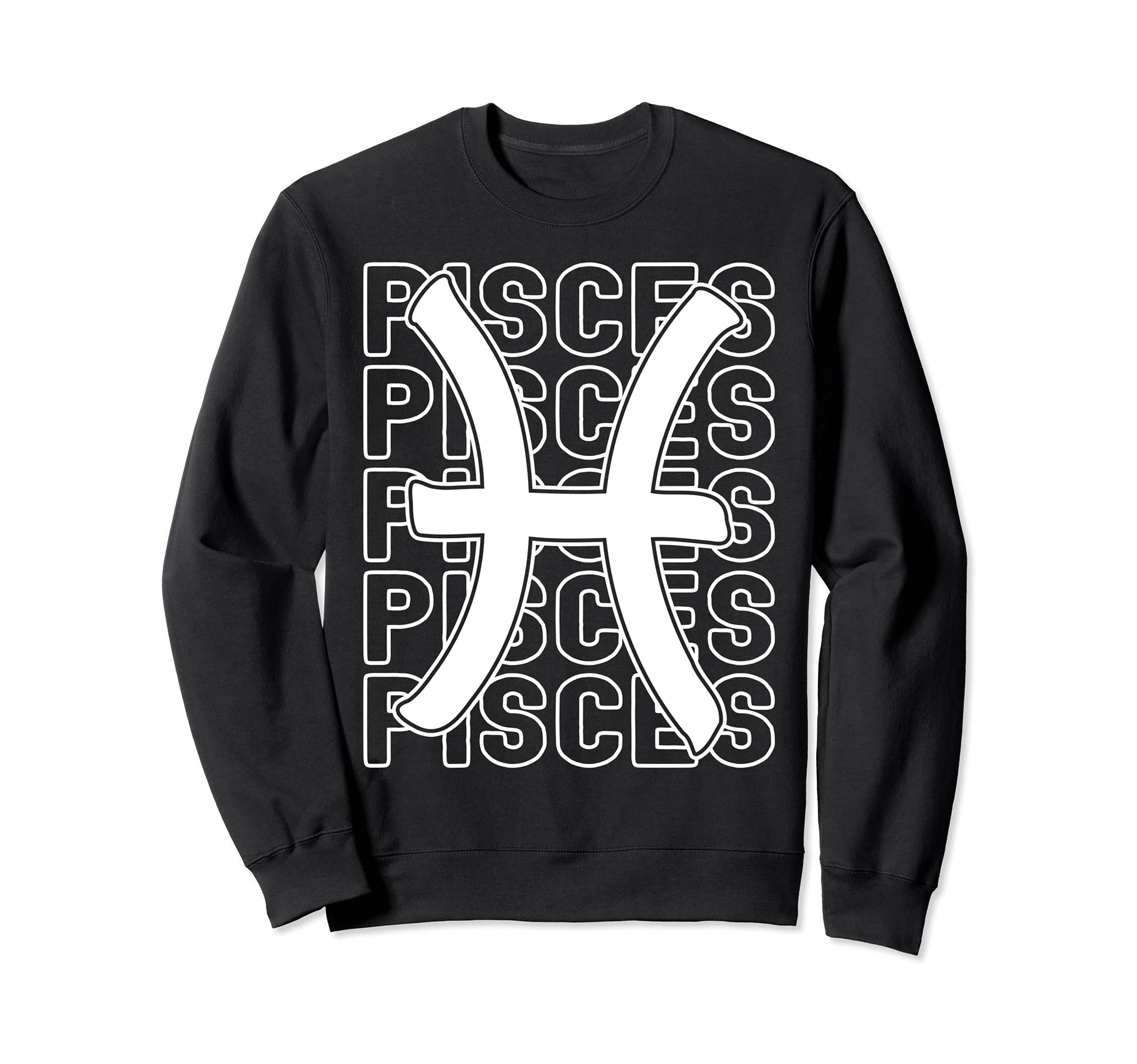 Pisces Zodiac Sign Typography Sweatshirt - Novelty Apparel Men Women - T-Shirt, Sweatshirt, Hoodie