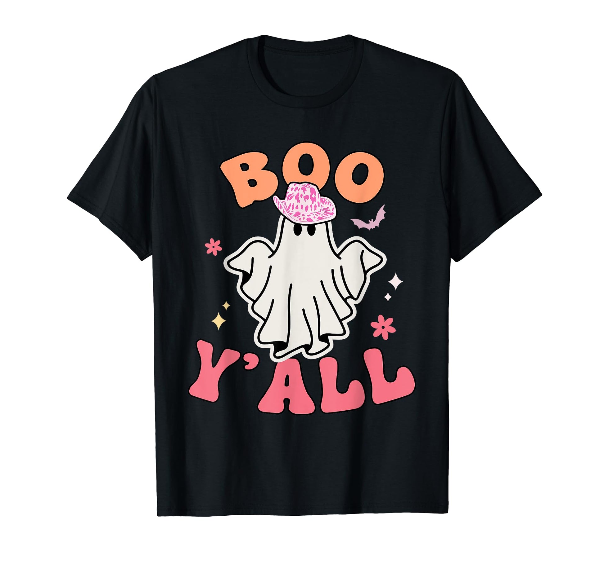 Funny Boo Yall Country Western Ghost T-Shirt - Trendy Graphic for Adults - T-Shirt, Sweatshirt, Hoodie