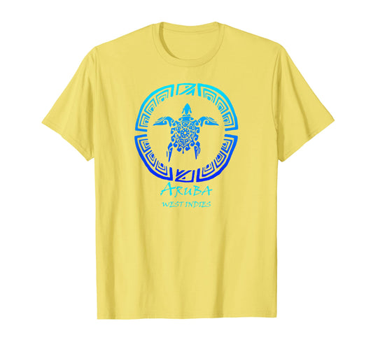 Aruba West Indies Tribal Turtle T-Shirt - Fun Novelty Design Men Women - T-Shirt, Sweatshirt, Hoodie