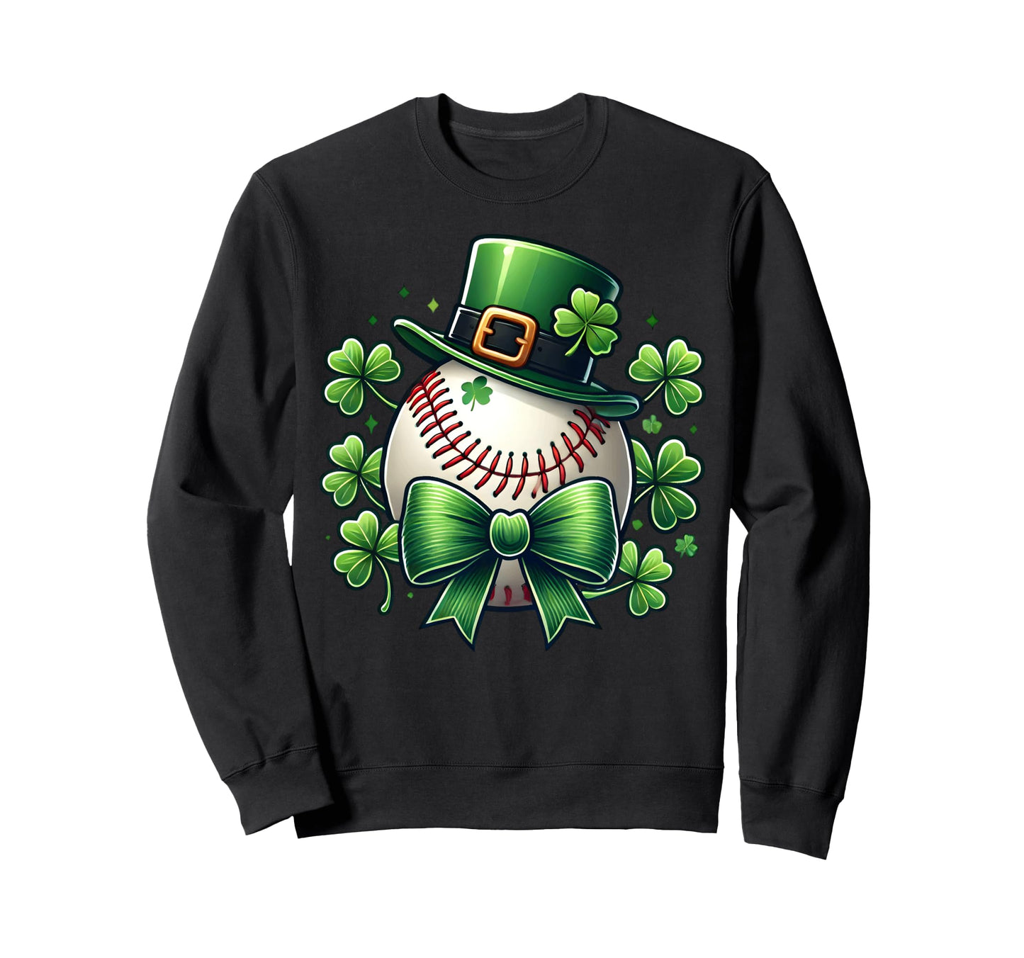 Baseball St Patricks Day Sweatshirt - Novelty Apparel for Adults - T-Shirt, Sweatshirt, Hoodie