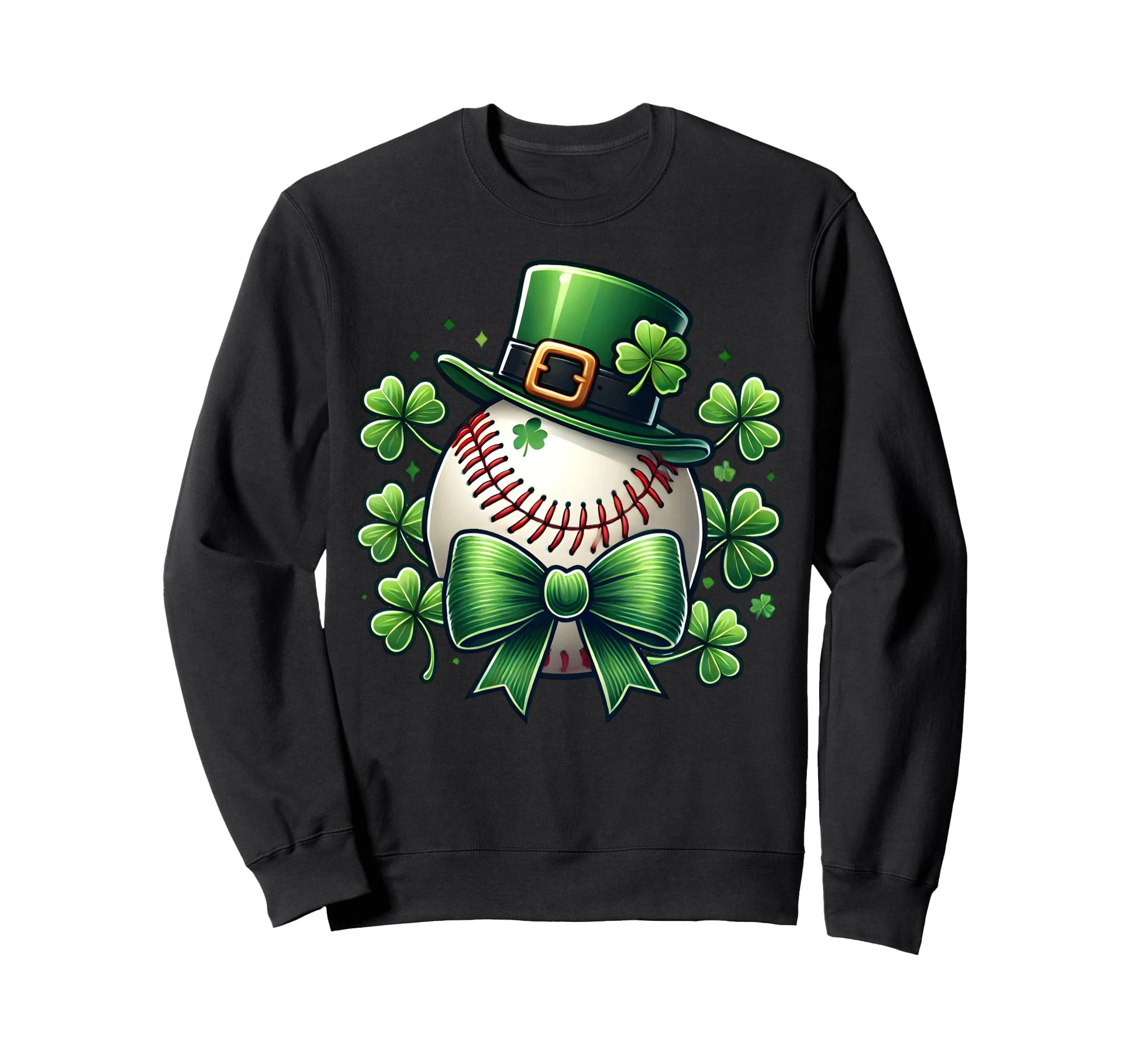 Baseball St Patricks Day Sweatshirt - Novelty Apparel for Adults - T-Shirt, Sweatshirt, Hoodie