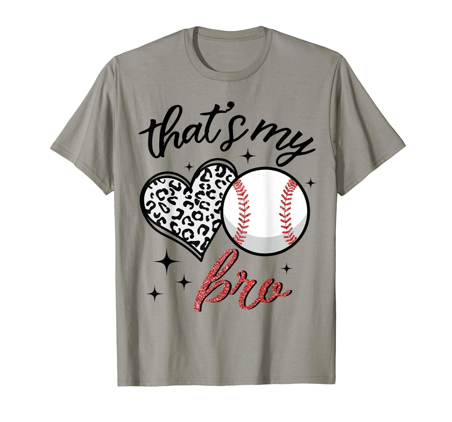 Funny Thats My Bro Leopard Heart T-Shirt - Aesthetic Graphic Unisex - T-Shirt, Sweatshirt, Hoodie