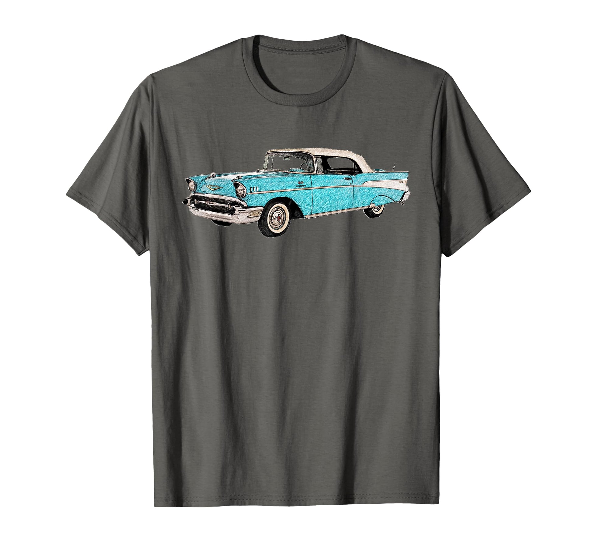 1957 1950S Car Auto Drawing T-Shirt - Minimalist Print for Adults - T-Shirt, Sweatshirt, Hoodie