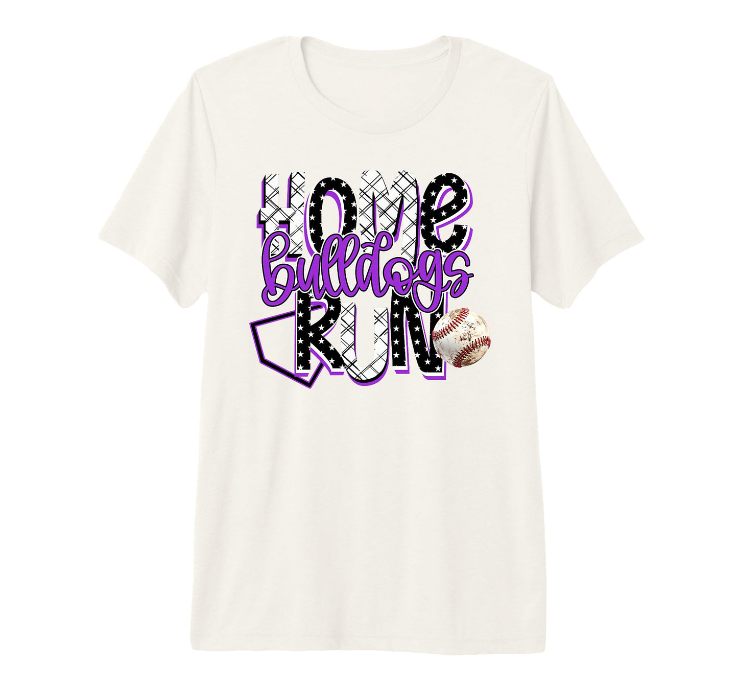 Home Run Bulldogs Baseball Game Day T-Shirt - Trendy Graphic Men Women - T-Shirt, Sweatshirt, Hoodie