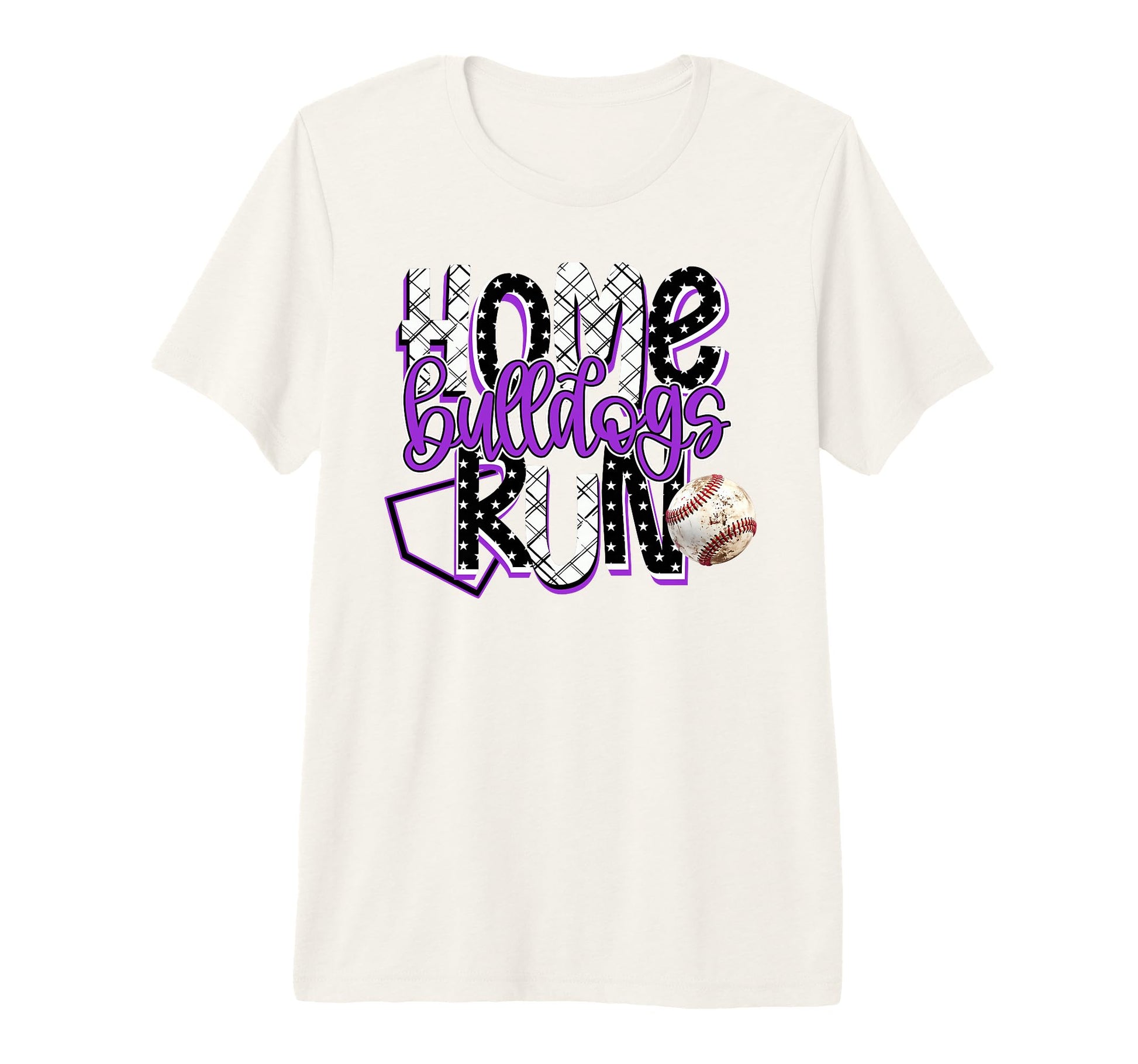 Home Run Bulldogs Baseball Game Day T-Shirt - Trendy Graphic Men Women - T-Shirt, Sweatshirt, Hoodie
